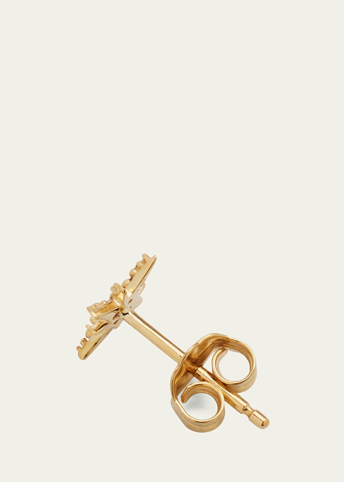 Sydney Evan Starburst Diamond Single Stud Earring Image 4 of 4
