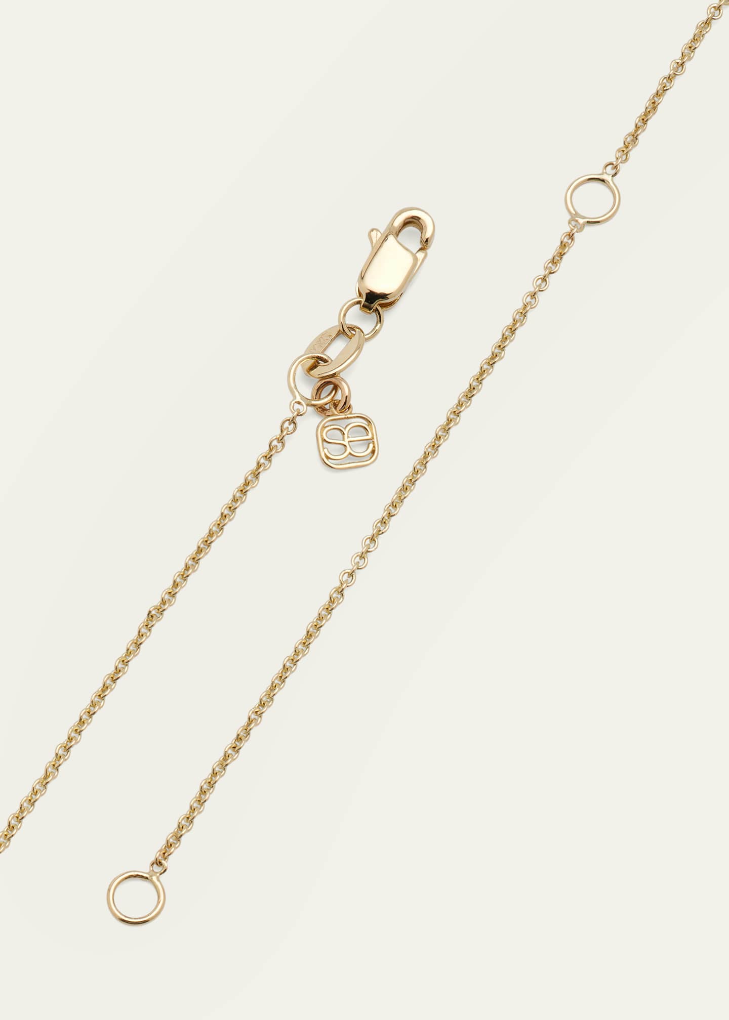 Sydney Evan Small Gold Pave Diamond Cross Necklace Image 4 of 4