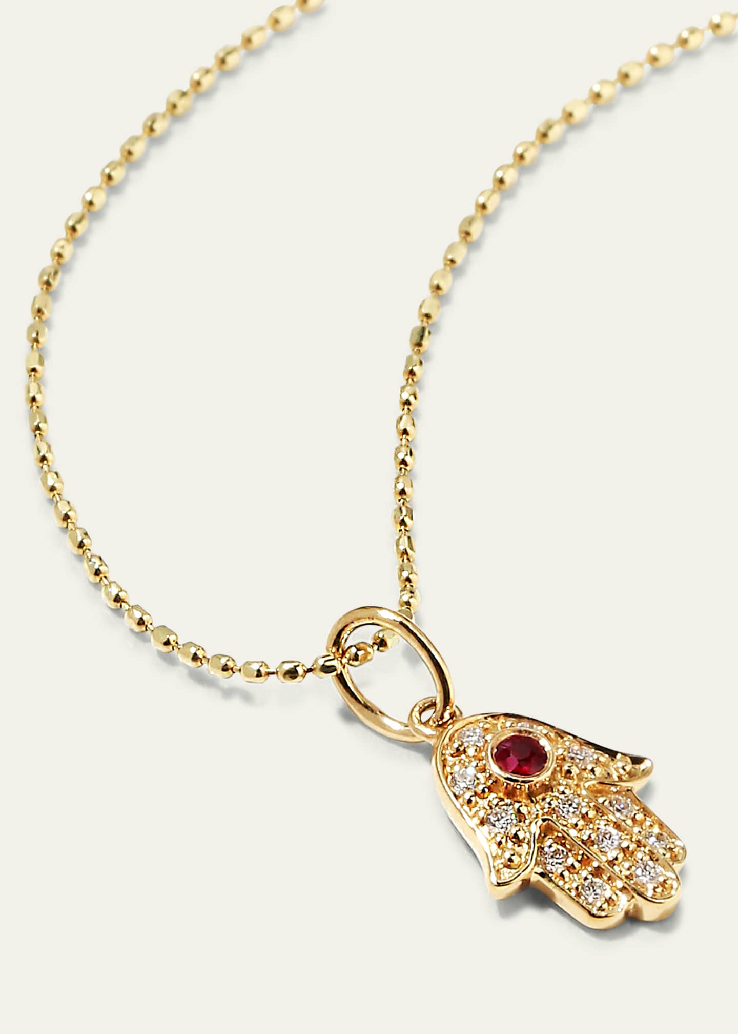 Sydney Evan 14k Gold Diamond Hamsa Pendant Necklace Bergdorf Goodman