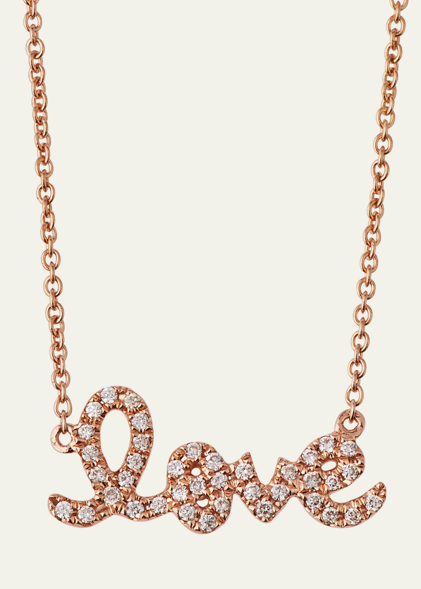 Sydney Evan Gold Diamond Love Necklace, Small Image 1 of 4