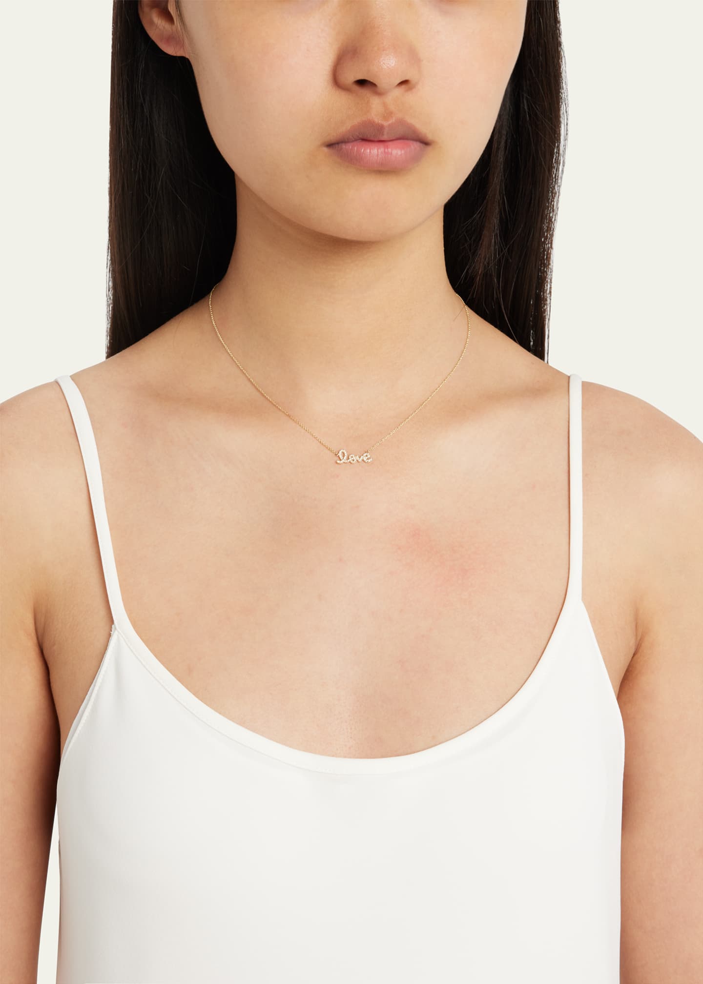 Sydney Evan Gold Diamond Love Necklace, Small Image 2 of 4