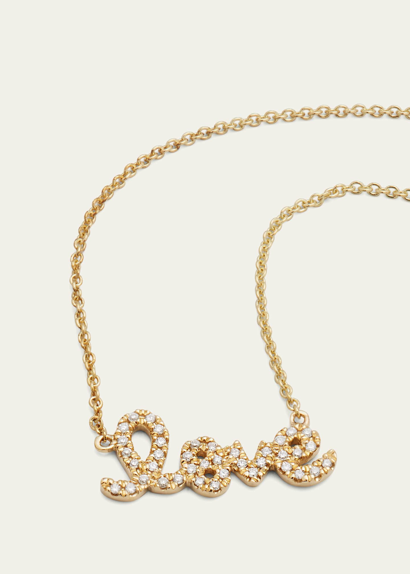 Sydney Evan Gold Diamond Love Necklace, Small Image 3 of 4