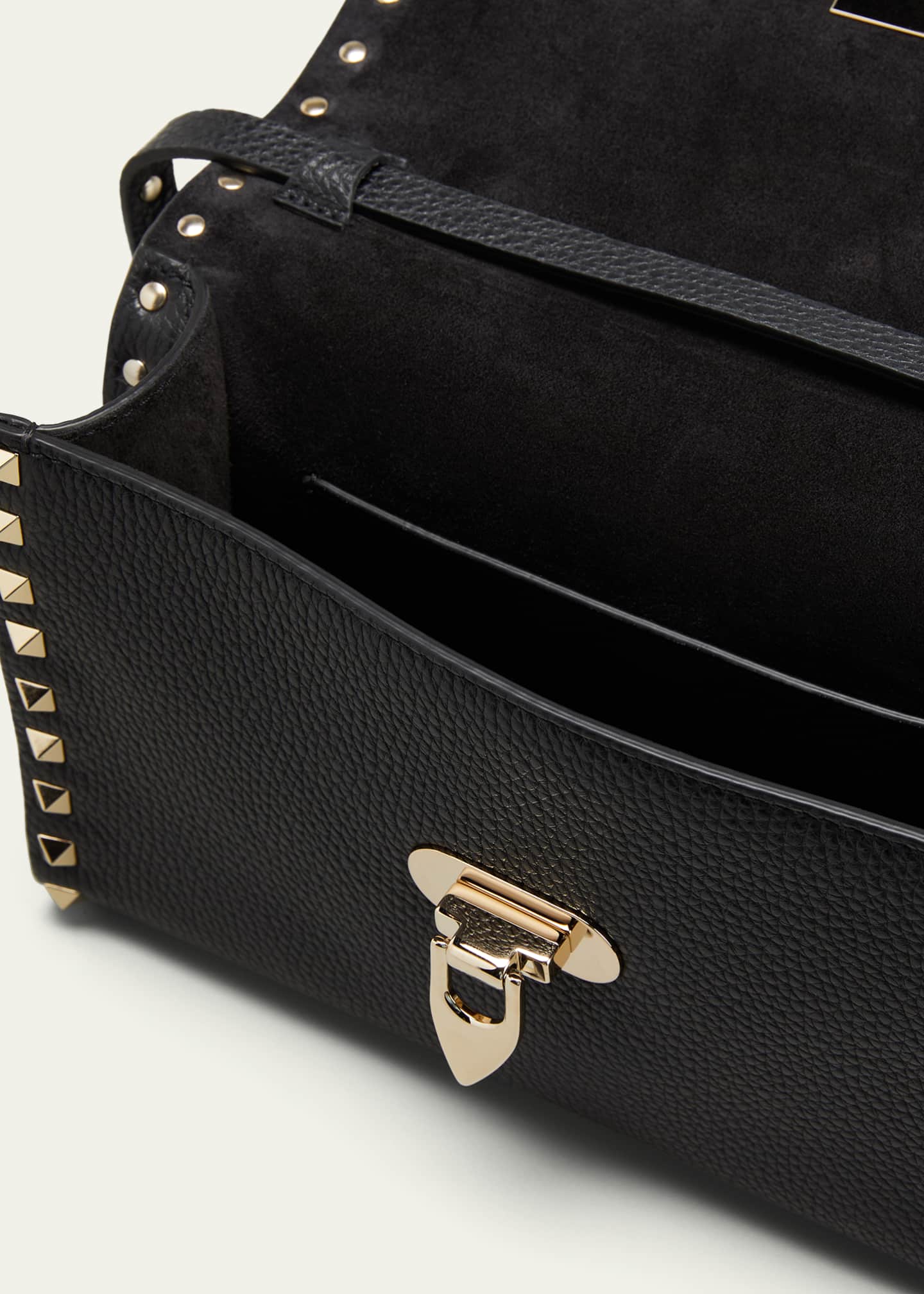 Valentino garavani lock medium leather shoulder bag hot sale