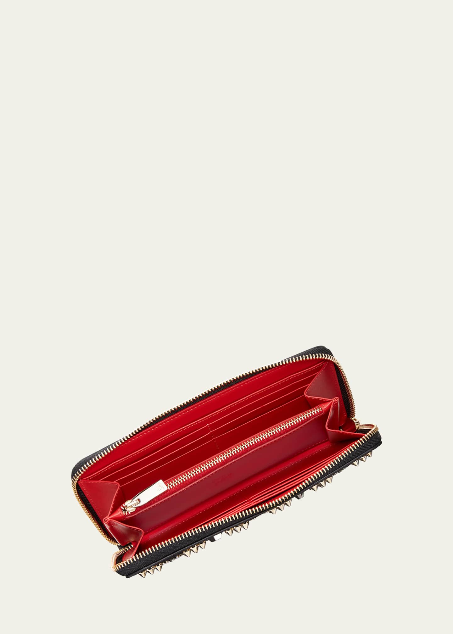 Christian Louboutin Panettone Wallet in Leather with Loubinthesky Spikes Image 2 of 3