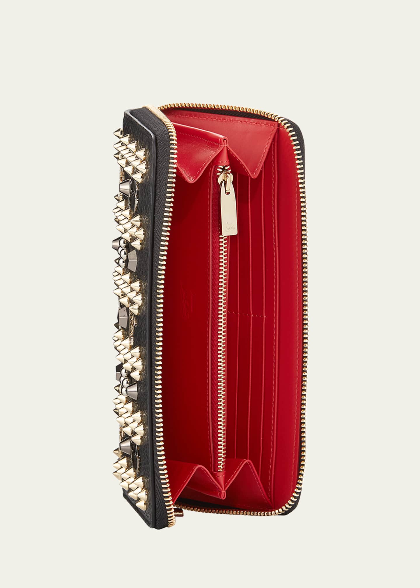 Christian Louboutin Panettone Wallet in Leather with Loubinthesky Spikes Image 3 of 3