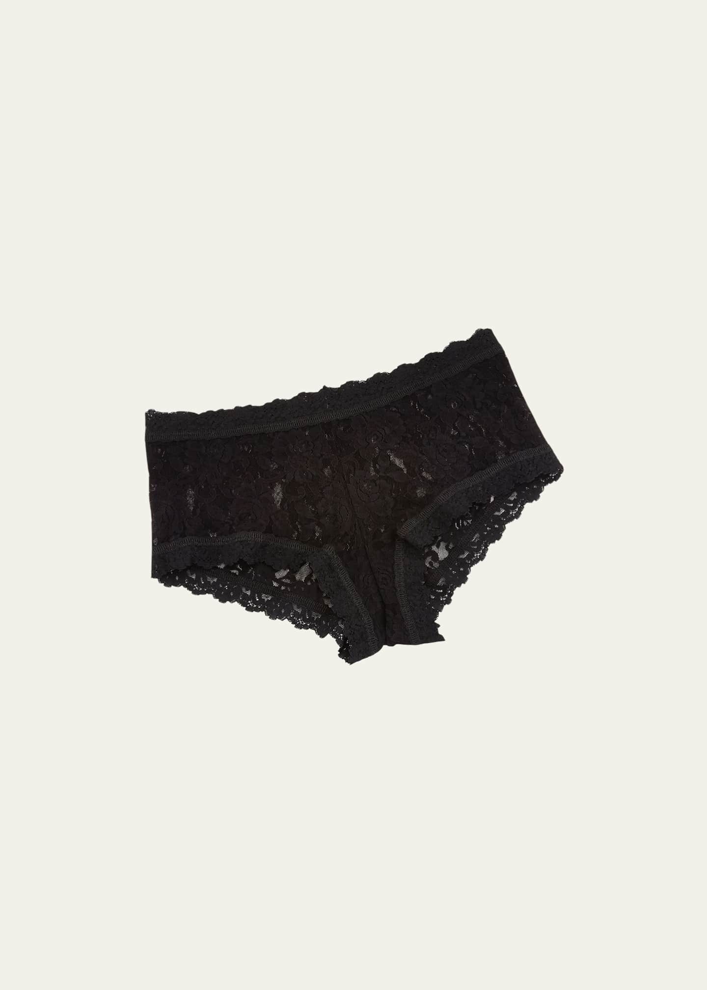 Black lace boy shorts victoria's secret best sale