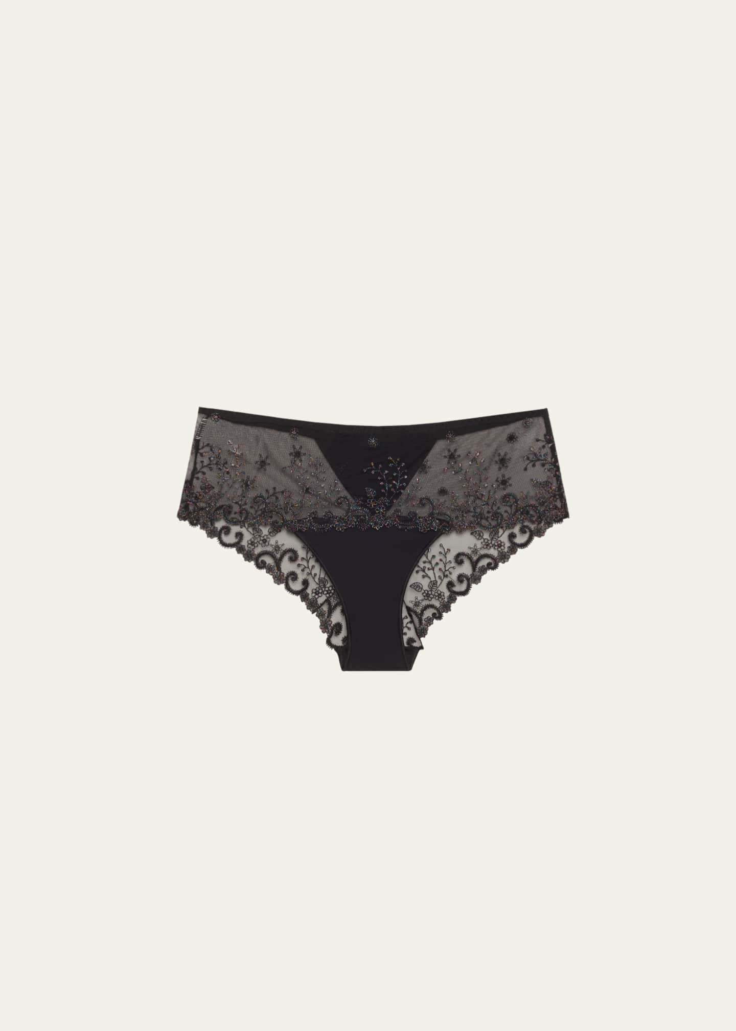 Simone Perele Delice Floral-Embroidered Boyshorts Image 1 of 4