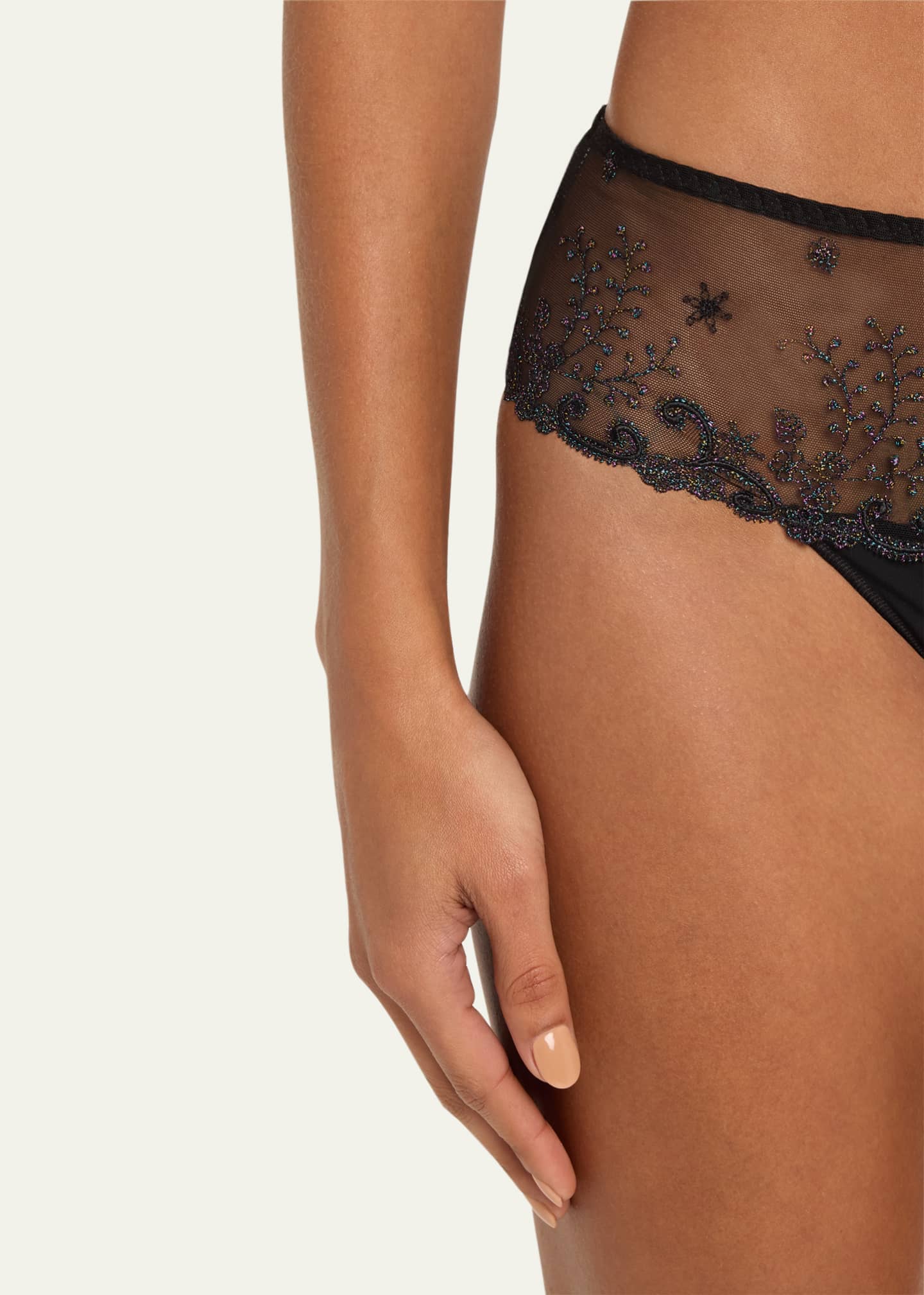 Simone Perele Delice Floral-Embroidered Boyshorts Image 4 of 4