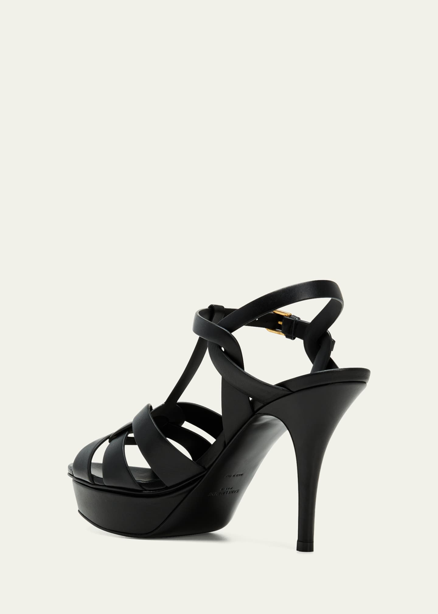 Saint Laurent Tribute Leather Platform Sandals - Bergdorf Goodman