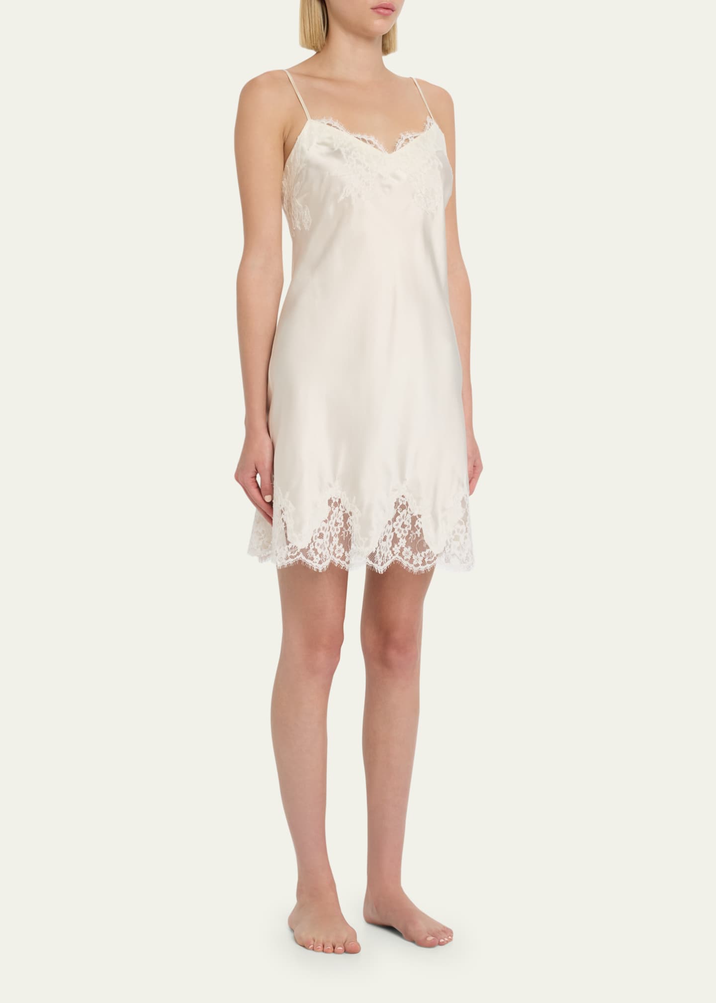 Lise Charmel Splendeur Soie Lace-Trim Silk Nighty Image 4 of 5