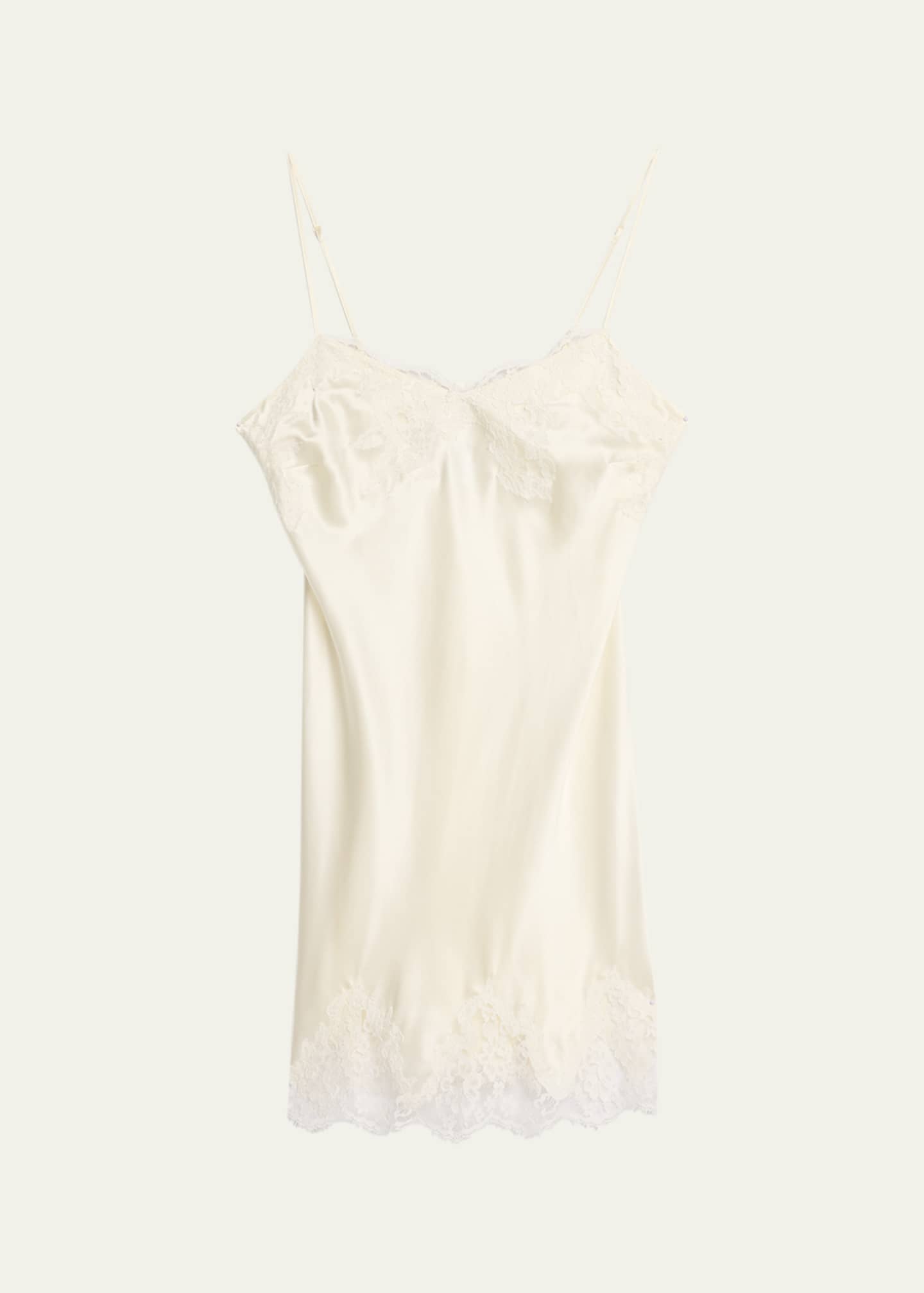 Lise Charmel Splendeur Soie Lace-Trim Silk Nighty Image 1 of 5