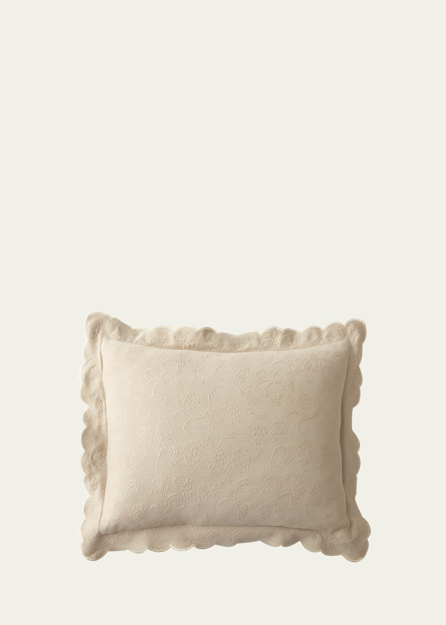 Sferra Alice Floral Matelasse Boudoir Sham