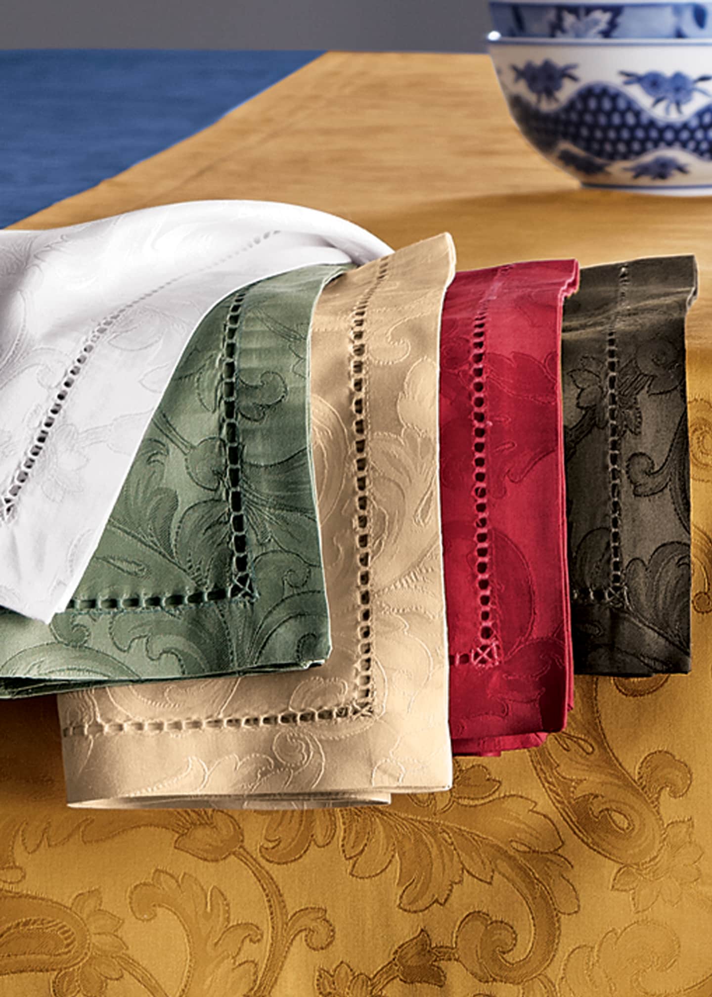 Sferra Acanthus Jacquard Napkins, Set of 4 Image 2 of 2