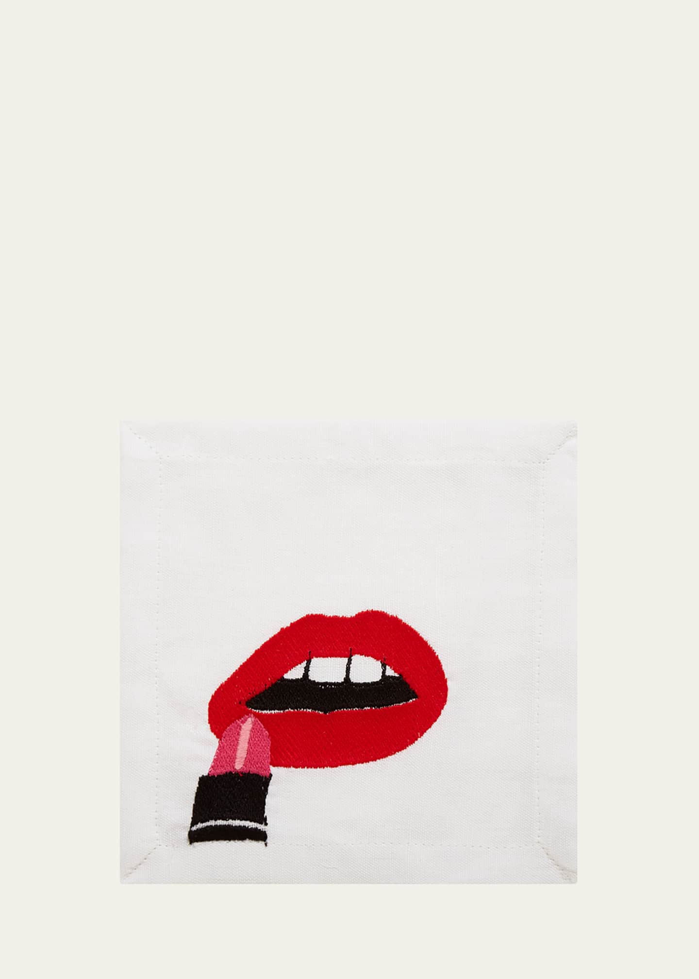 Jonathan Adler Lips Linen Napkin Set Image 2 of 2