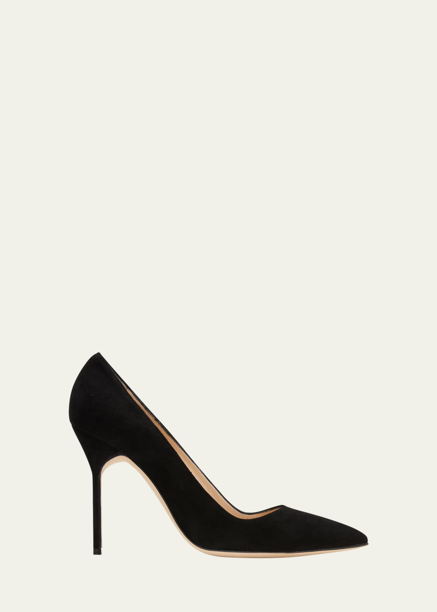 Manolo Blahnik Bb 105mm Suede Pumps Black