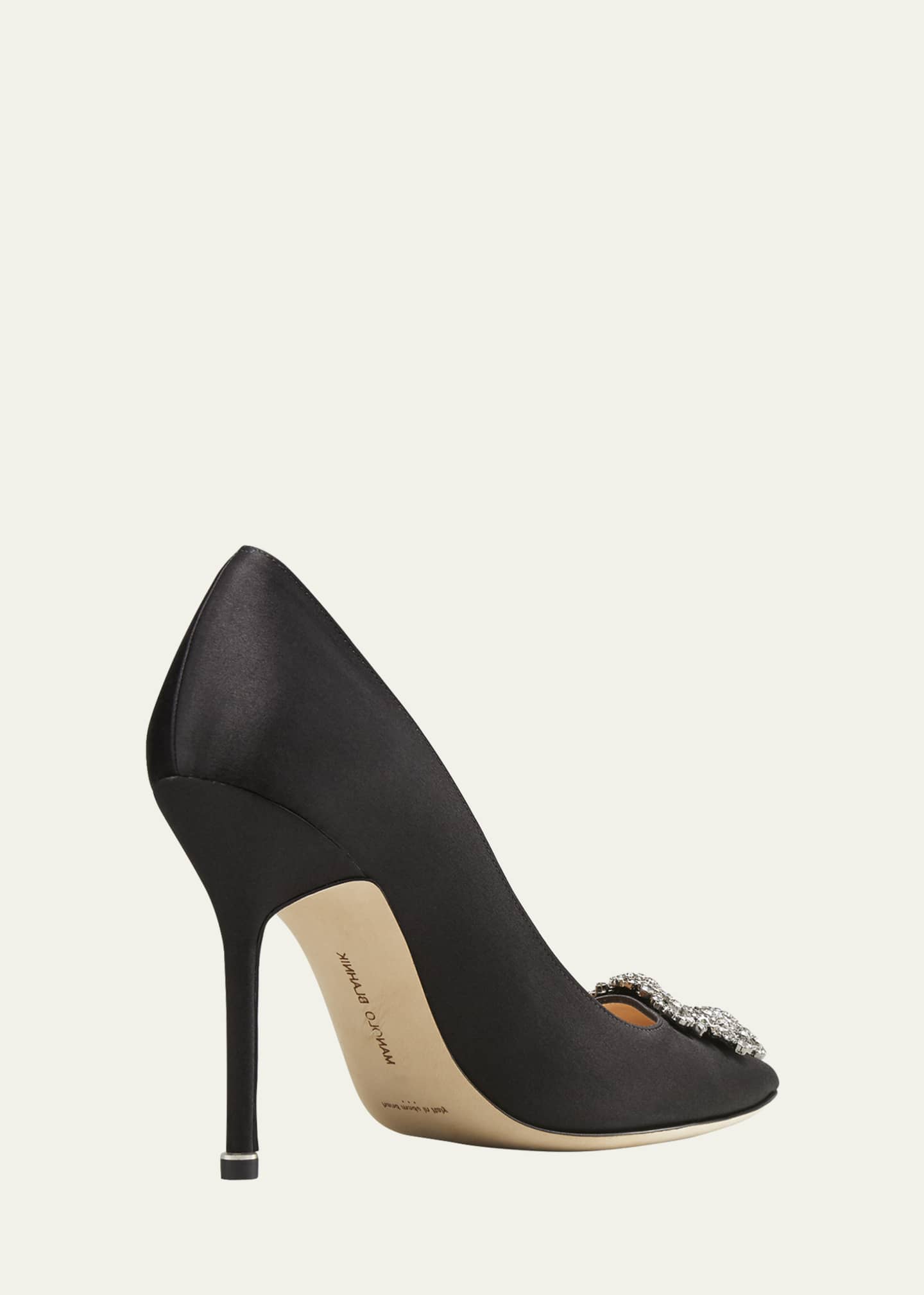 Manolo Blahnik Hangisi 105mm Satin High Heel Pumps Bergdorf Goodman