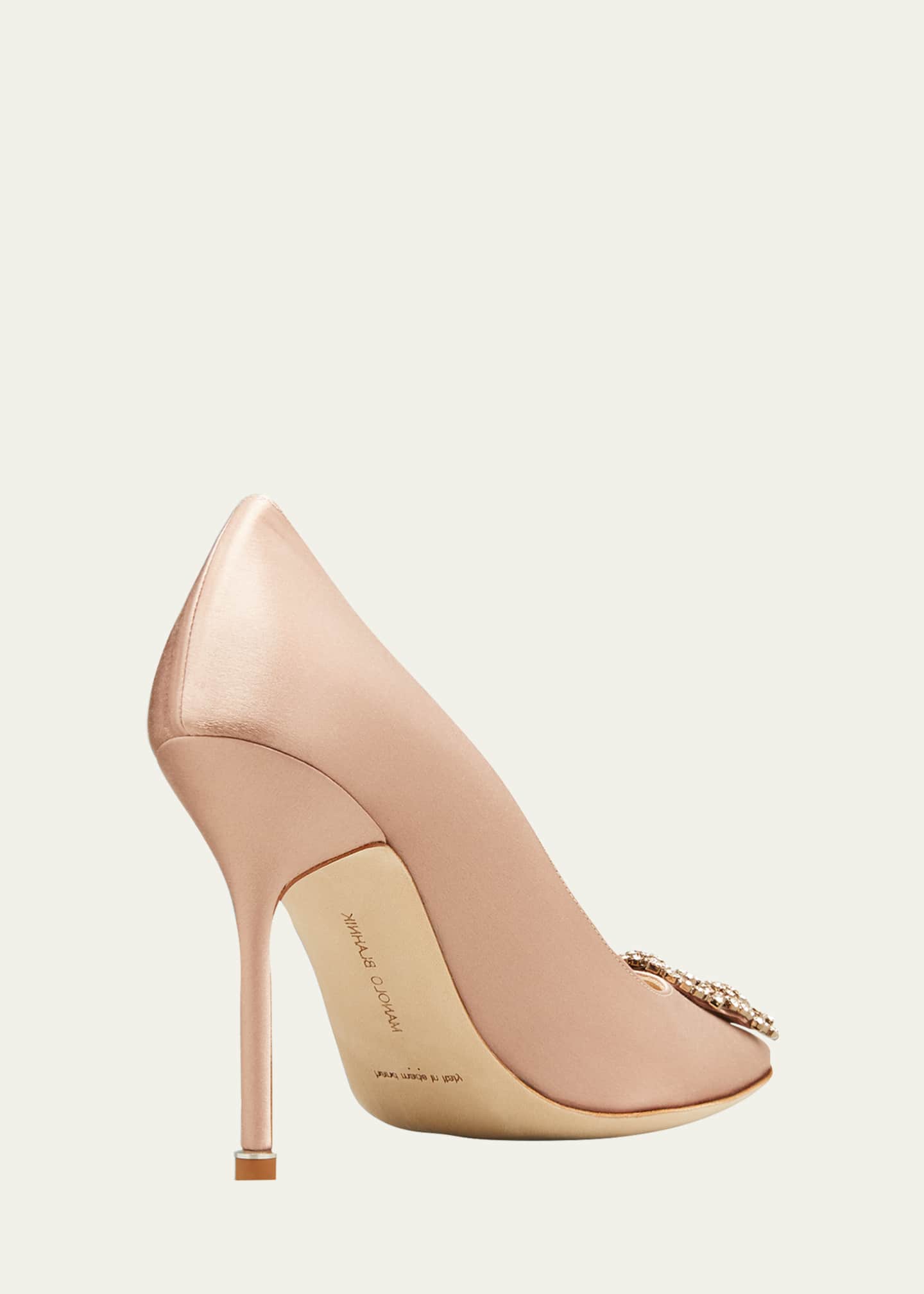 Manolo Blahnik Hangisi 105mm Satin High-Heel Pumps - Bergdorf Goodman