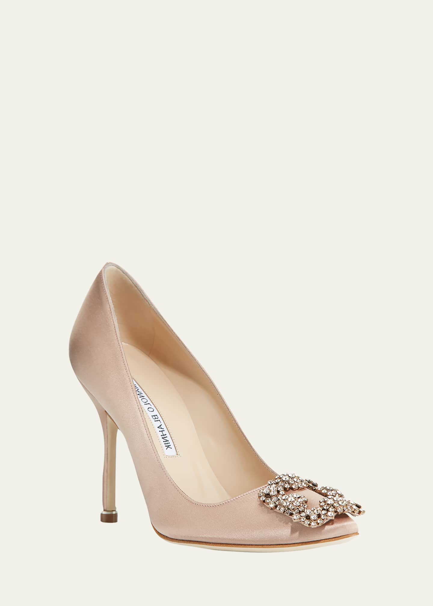 Manolo Blahnik Hangisi 105mm Satin High-Heel Pumps - Bergdorf Goodman