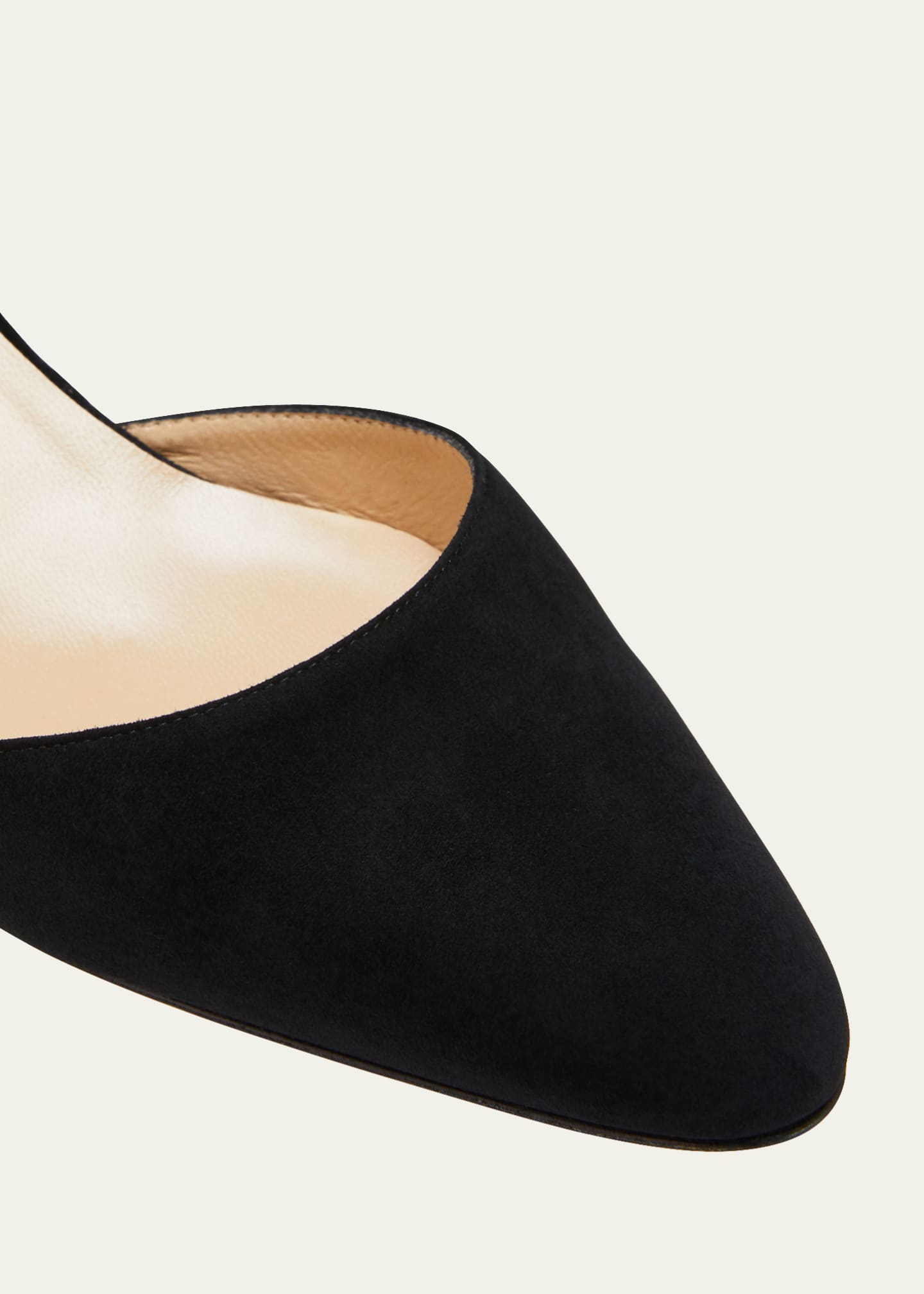 Manolo Blahnik Aspro Suede Block-Heel Slingback Pump Image 5 of 5