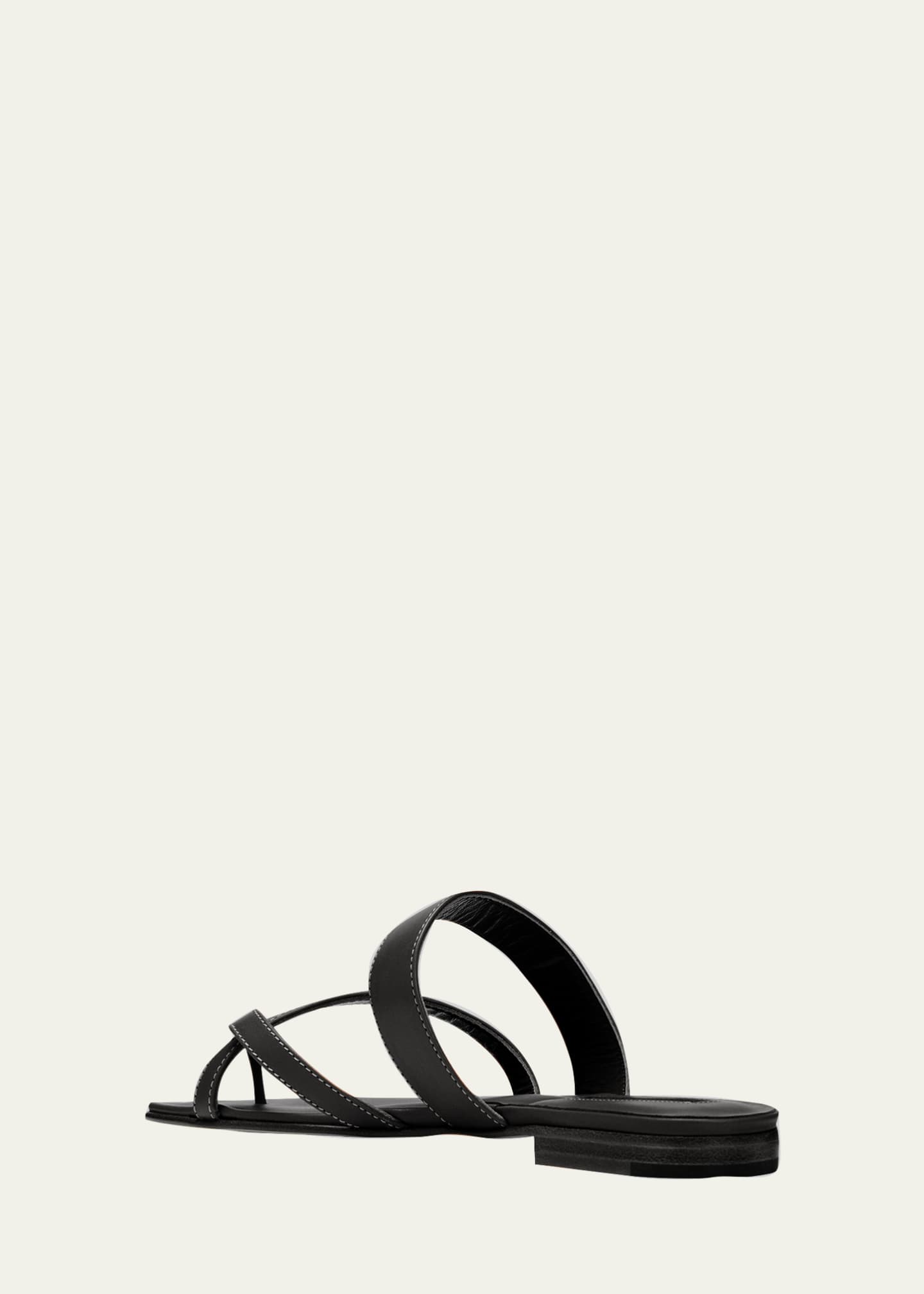 Manolo Blahnik Susa Flat Leather Sandals Image 4 of 5