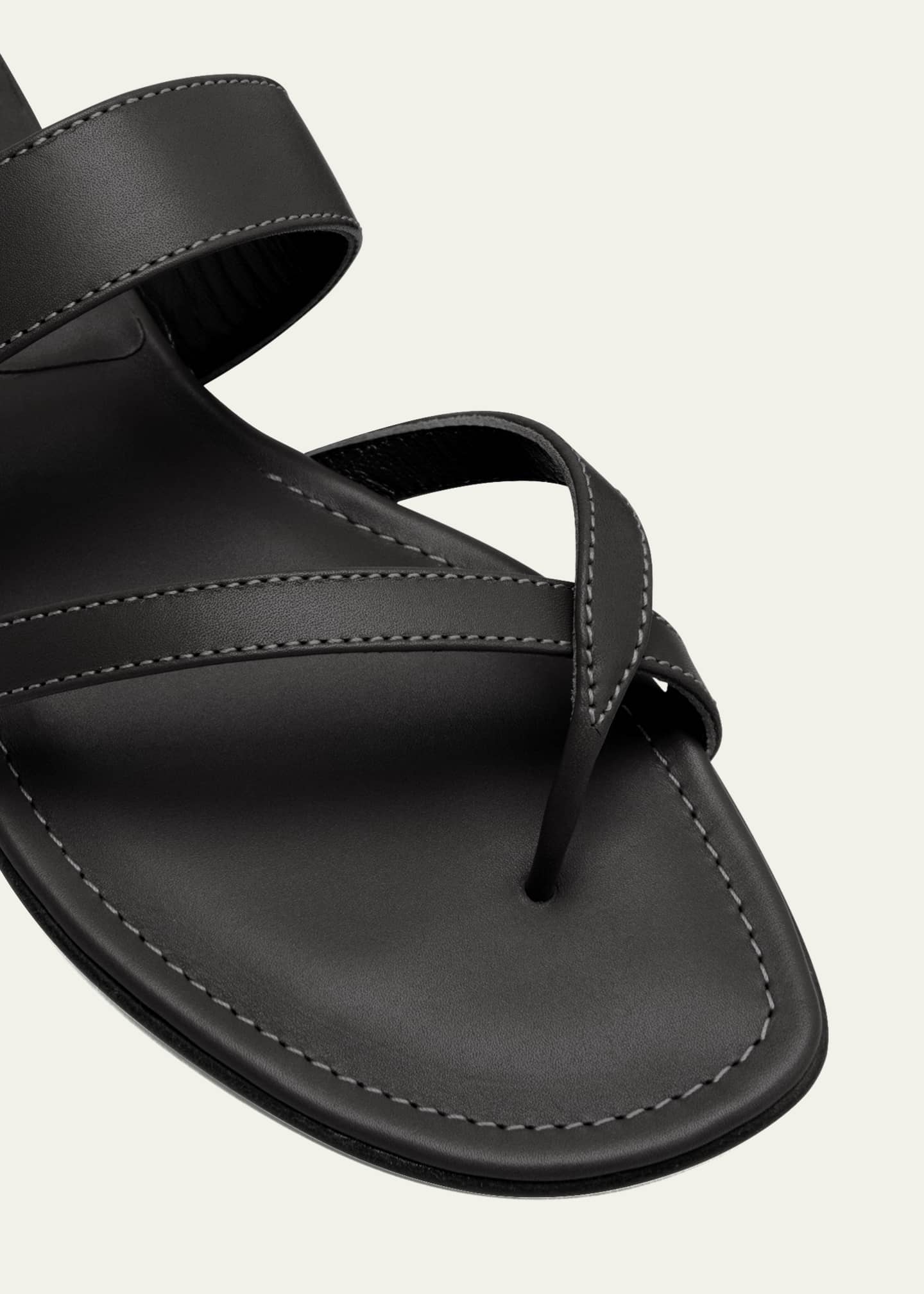 Manolo Blahnik Susa Flat Leather Sandals Image 5 of 5