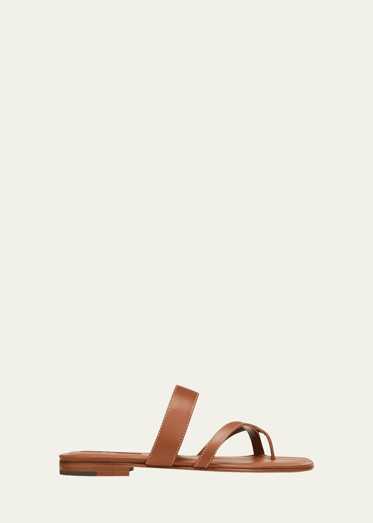 Manolo Blahnik Susa Flat Leather Sandals - Bergdorf Goodman