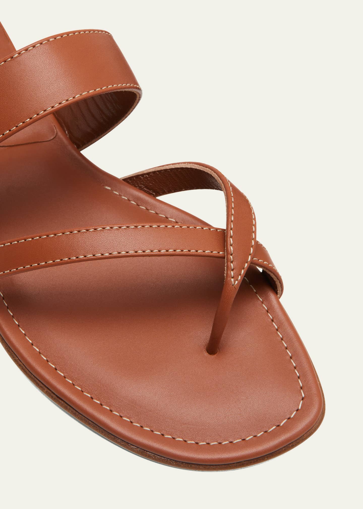 Manolo Blahnik Susa Flat Leather Sandals