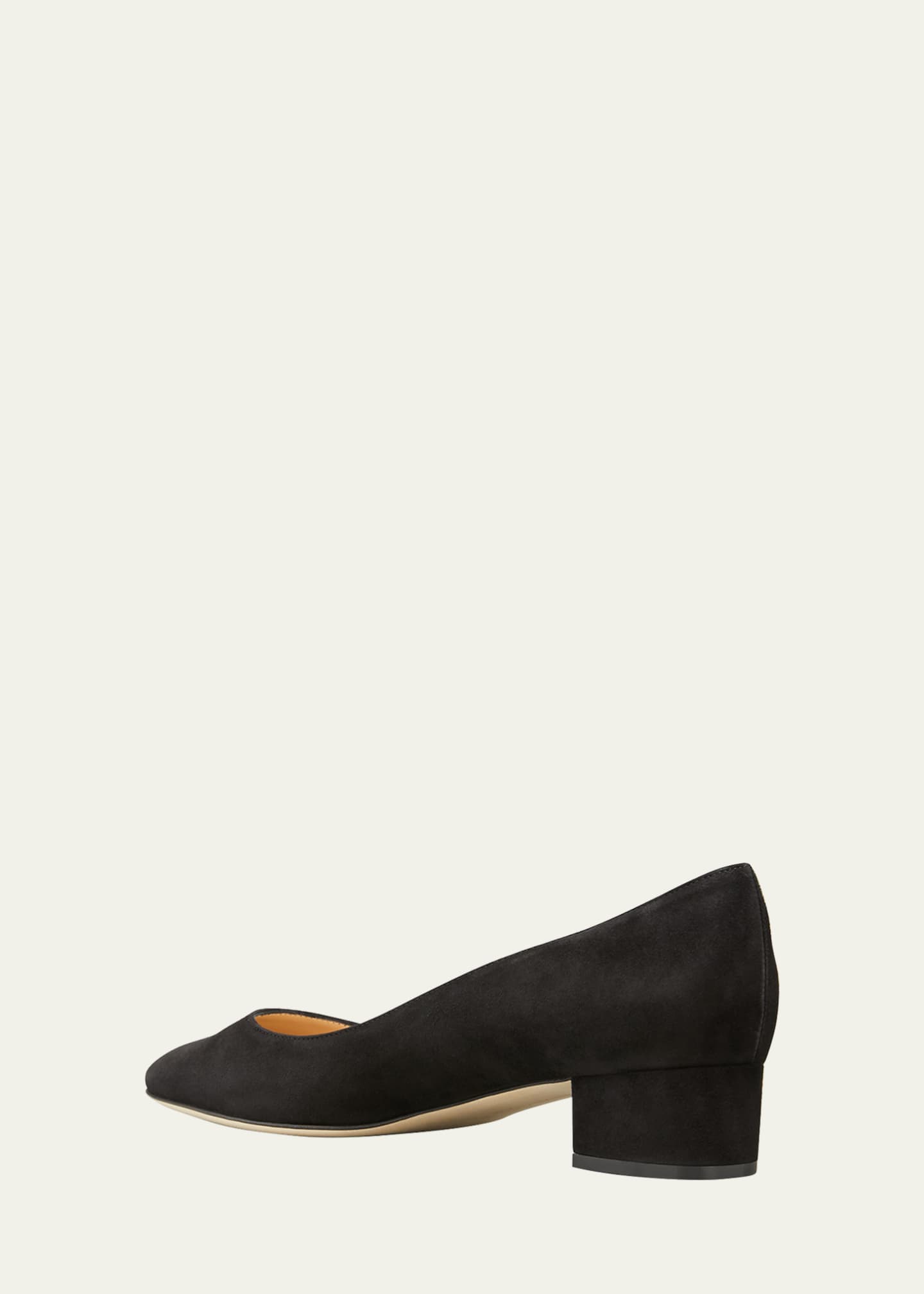 Manolo Blahnik Listony Suede Low-Heel Pumps - Bergdorf Goodman