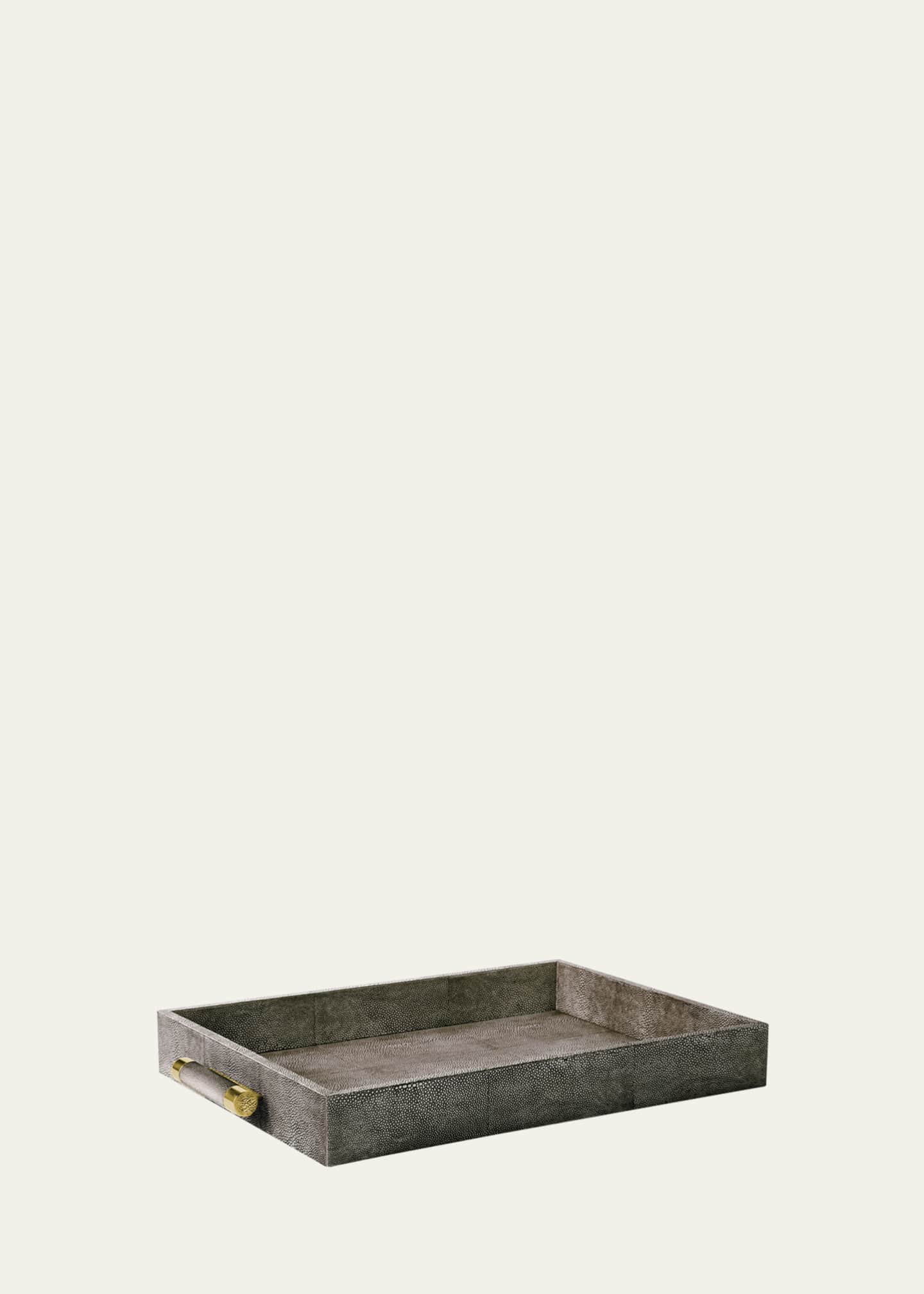 AERIN Faux Shagreen Rectangular Tray Image 1 of 2