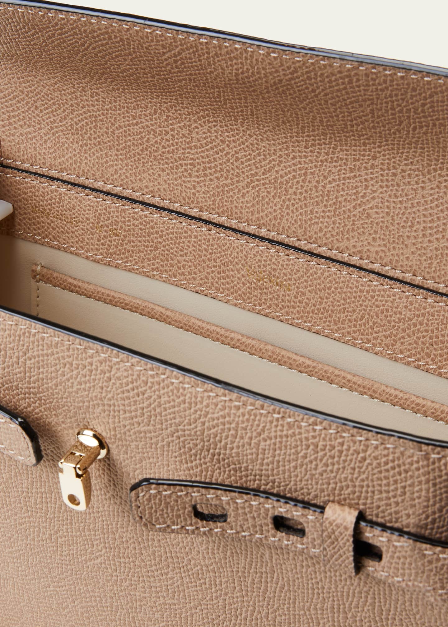 Valextra B-Tracollina Leather Shoulder Bag Image 4 of 5