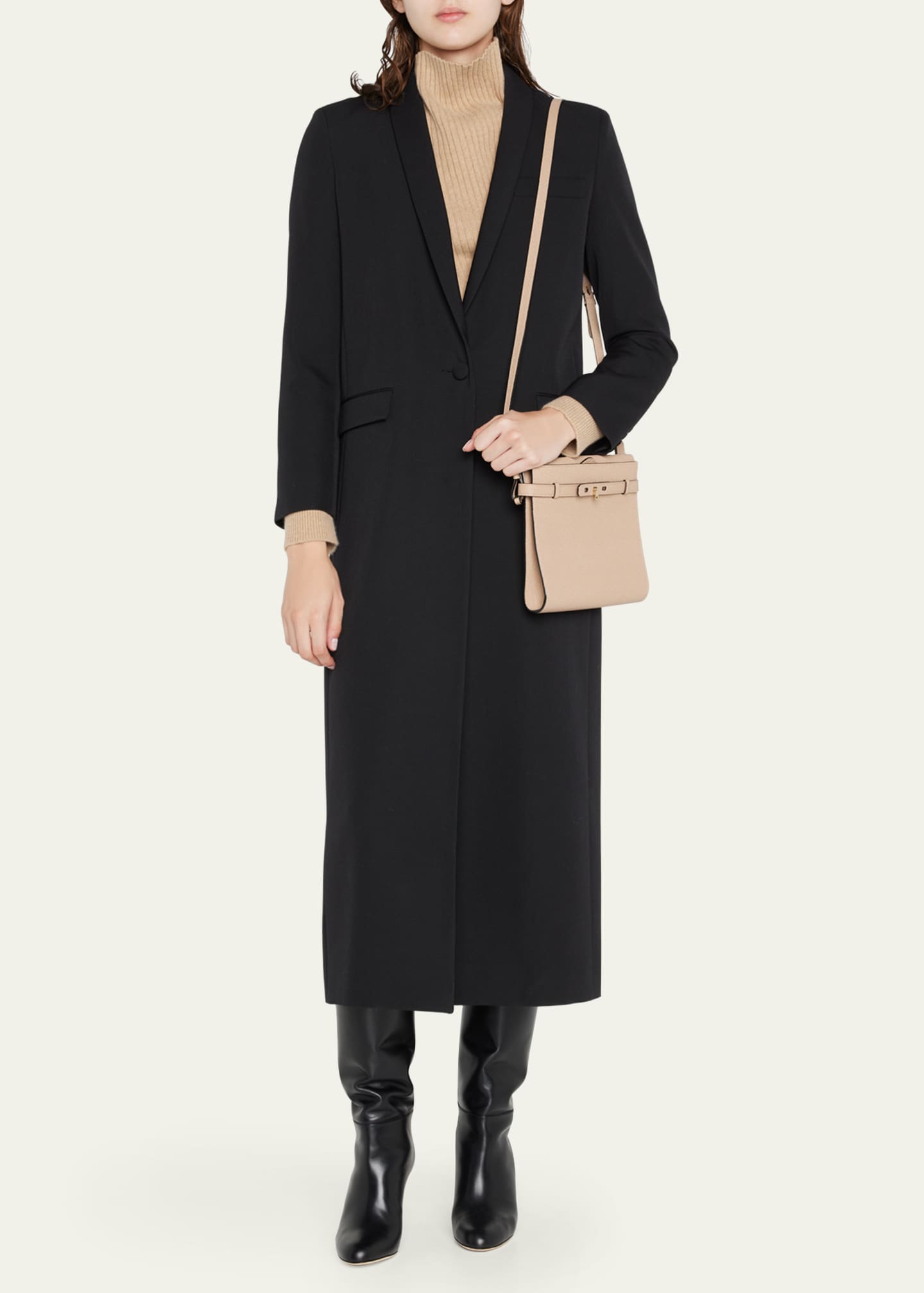 Valextra B-Tracollina Leather Shoulder Bag Image 5 of 5