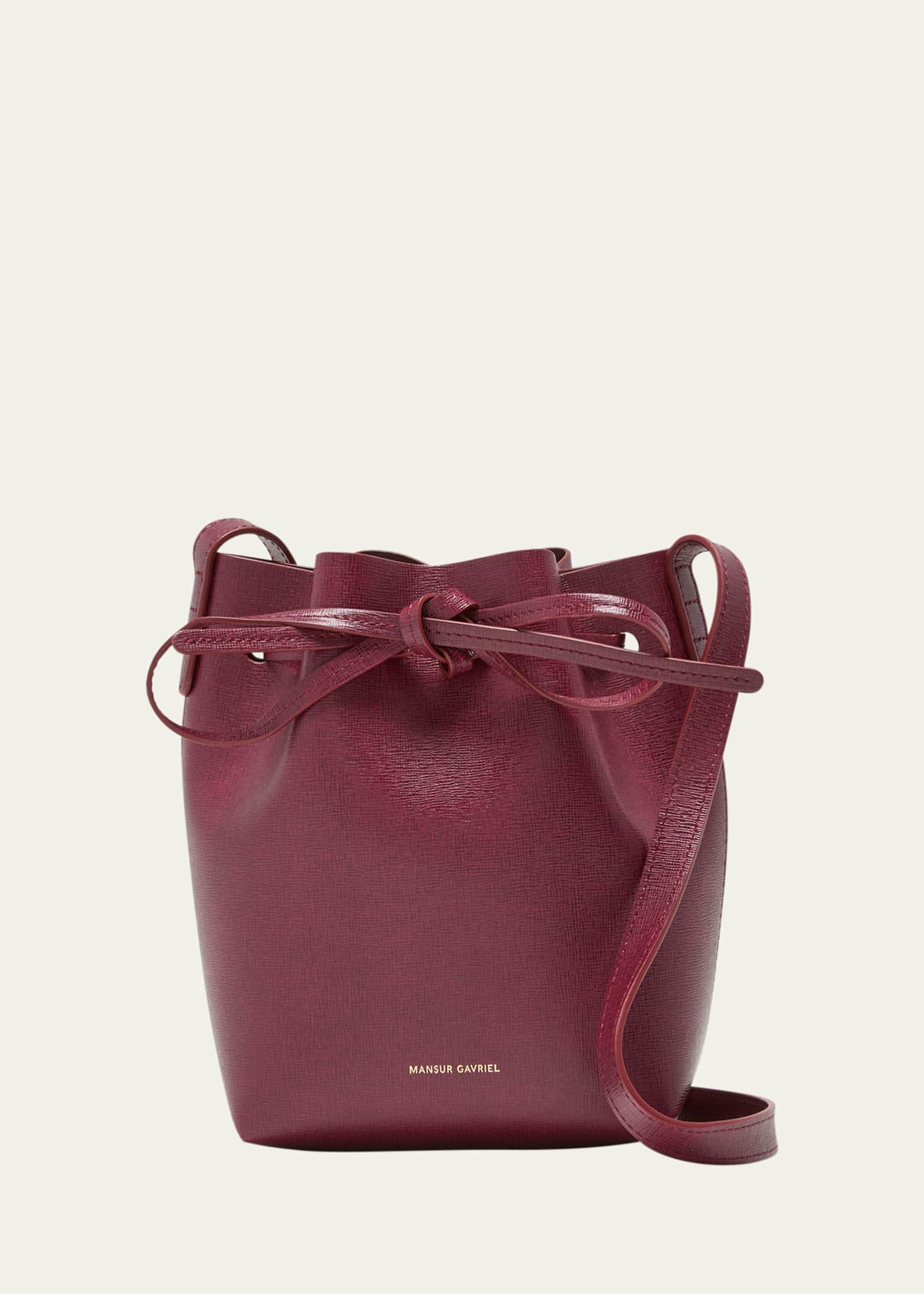 Mansur Gavriel Mini Mini Saffiano Leather Bucket Bag - Bergdorf Goodman