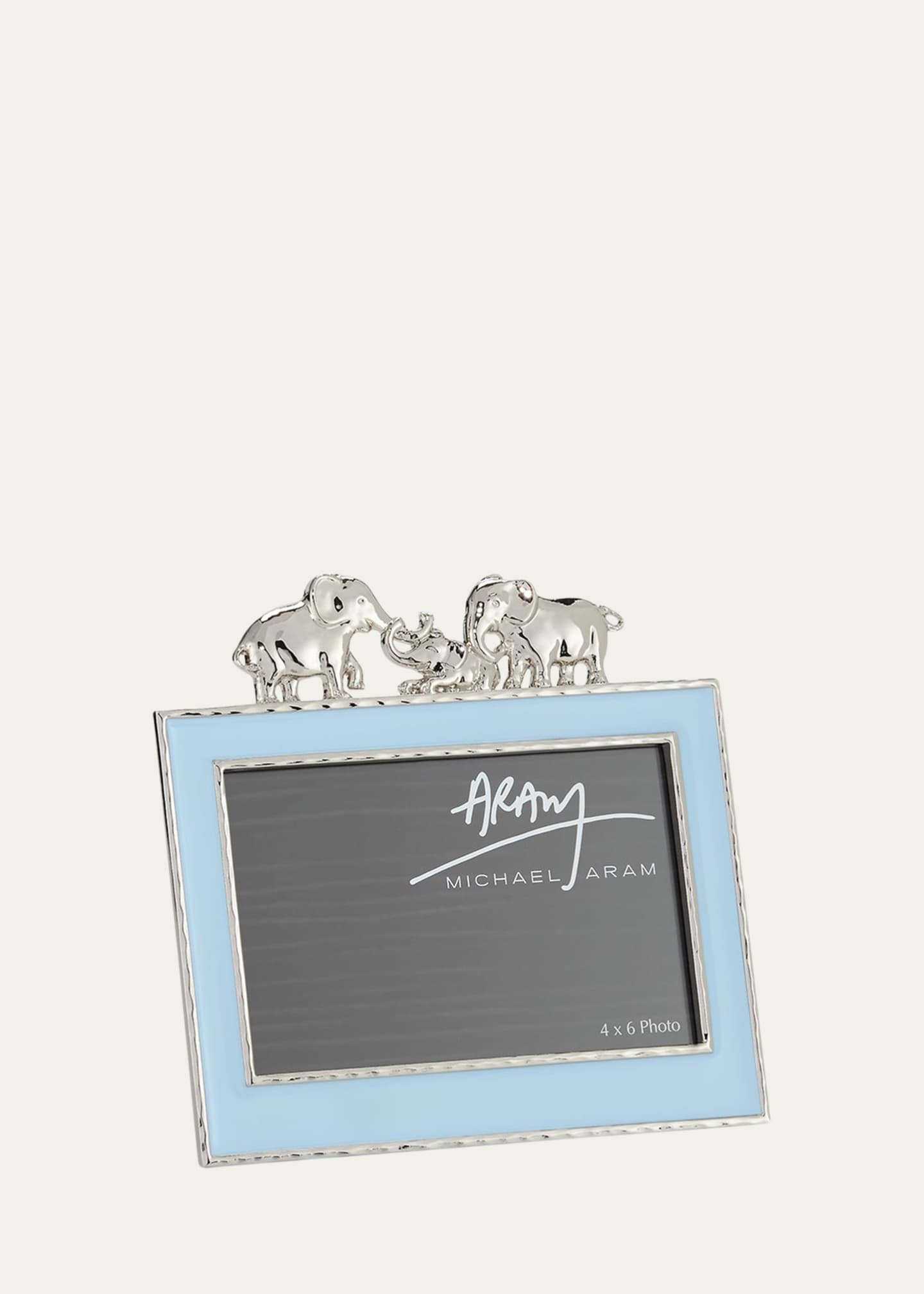 Michael Aram Boys' Elephant 4" x 6" Picture Frame, Blue