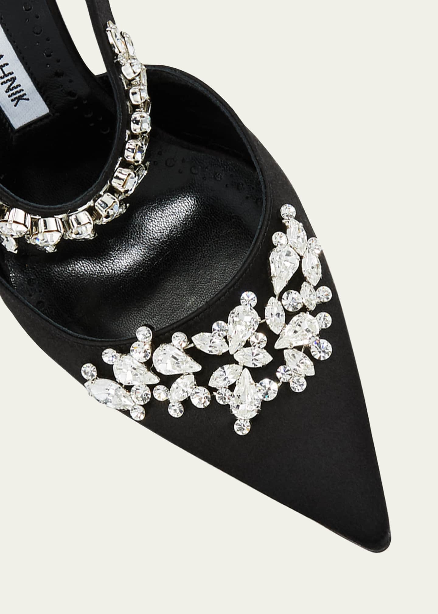 Manolo Blahnik Lurum Crystal Embellished Mules Bergdorf Goodman