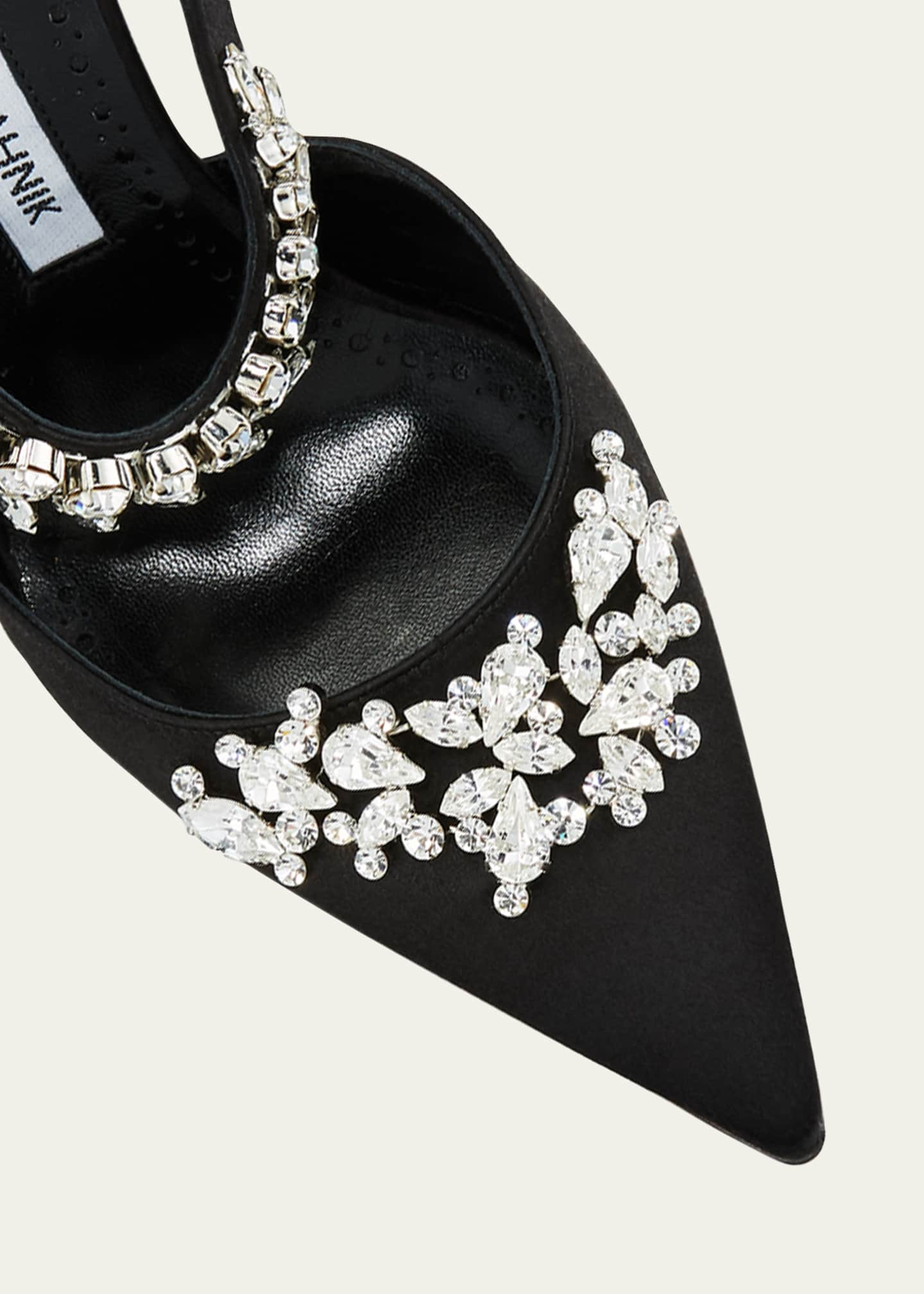 Manolo Blahnik Lurum Crystal-Embellished Mules - Bergdorf Goodman