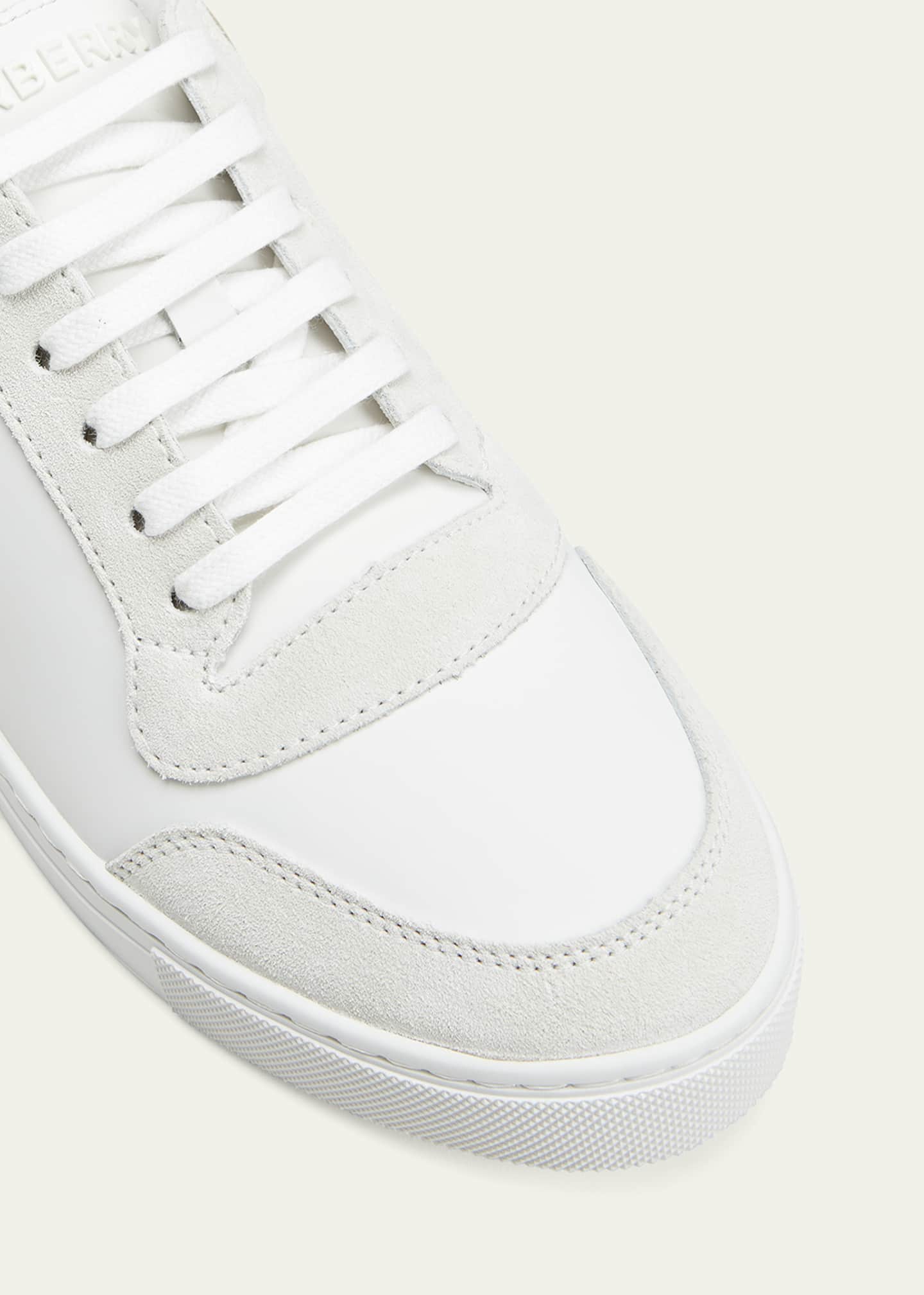 Burberry leather sneakers white hotsell