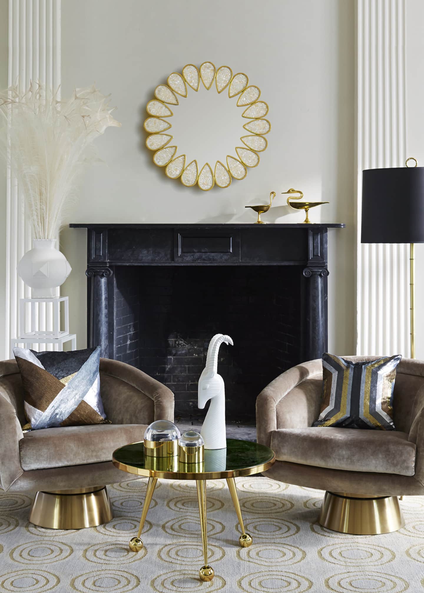 Jonathan adler swivel chair clearance
