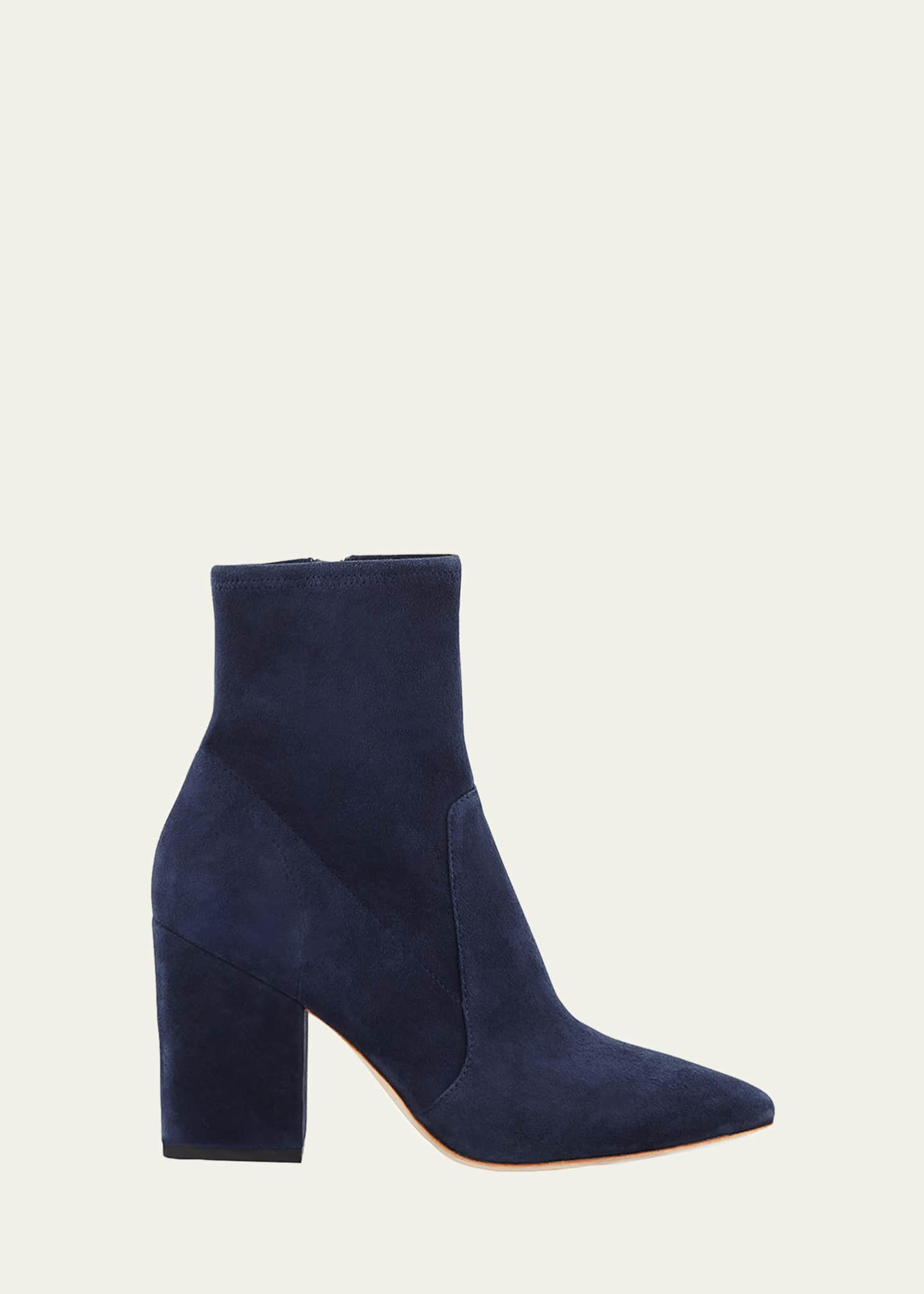 Loeffler Randall Isla Suede Chunky-Heel Boots - Bergdorf Goodman