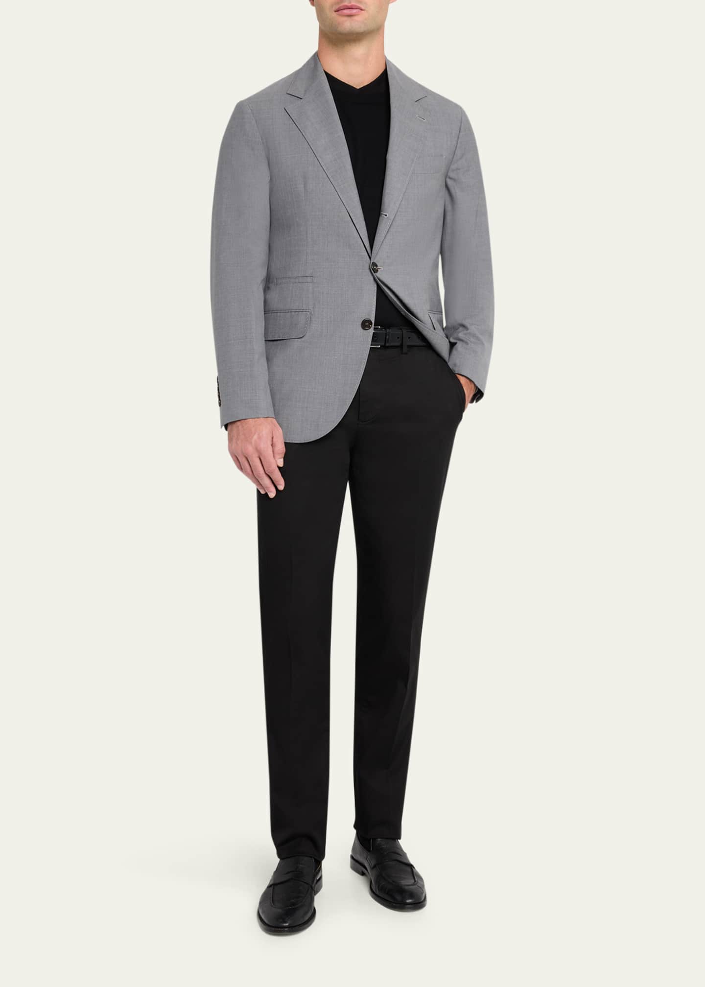 Brunello Cucinelli Men's Super 150s Lightweight Wool and Silk