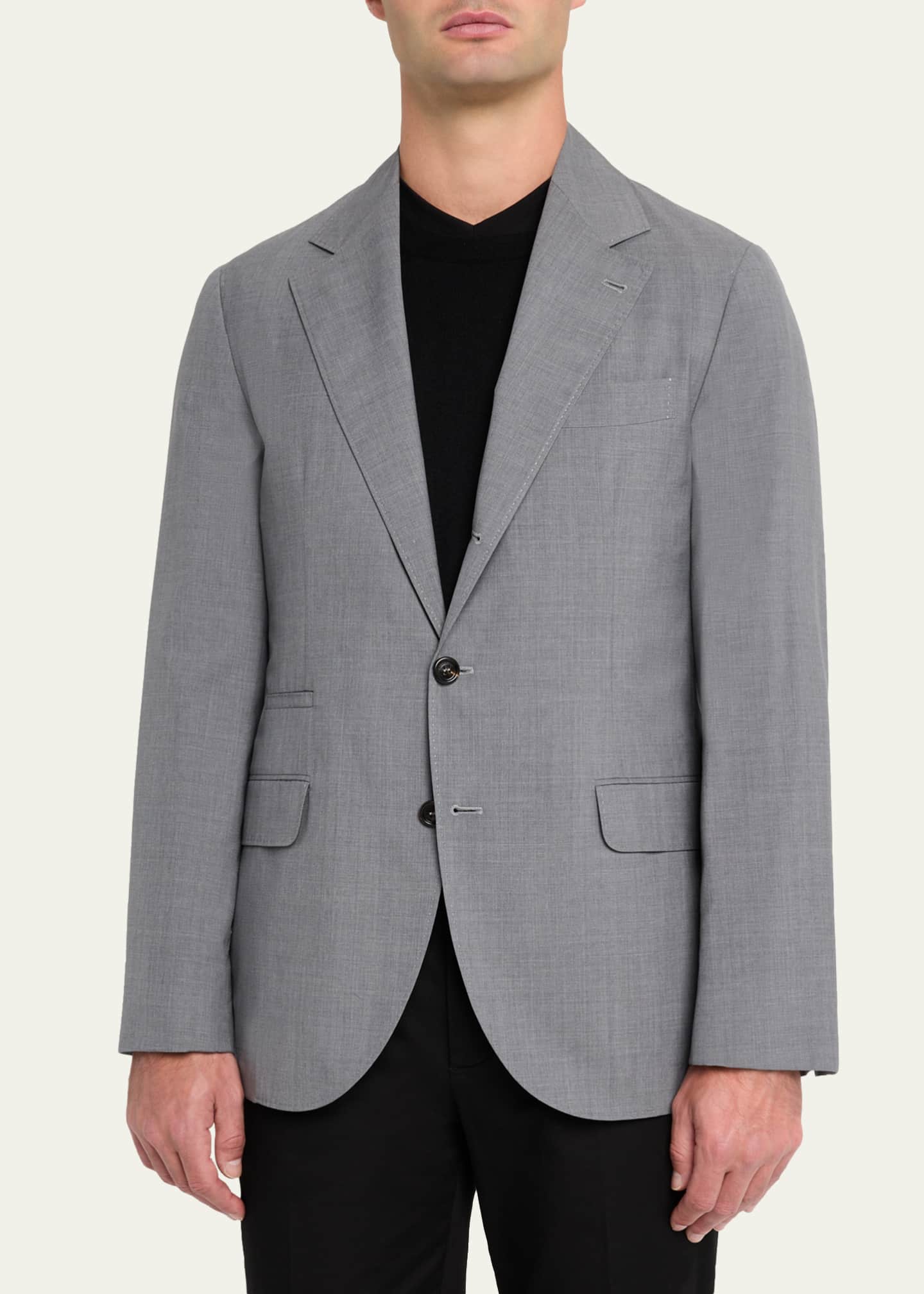 Brunello Cucinelli Men's Super 150s Lightweight Wool and