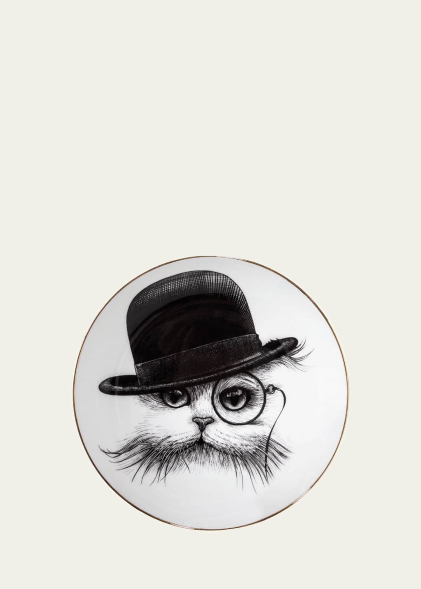 Rory Dobner Cat in Hat Tilt Dinner Plate