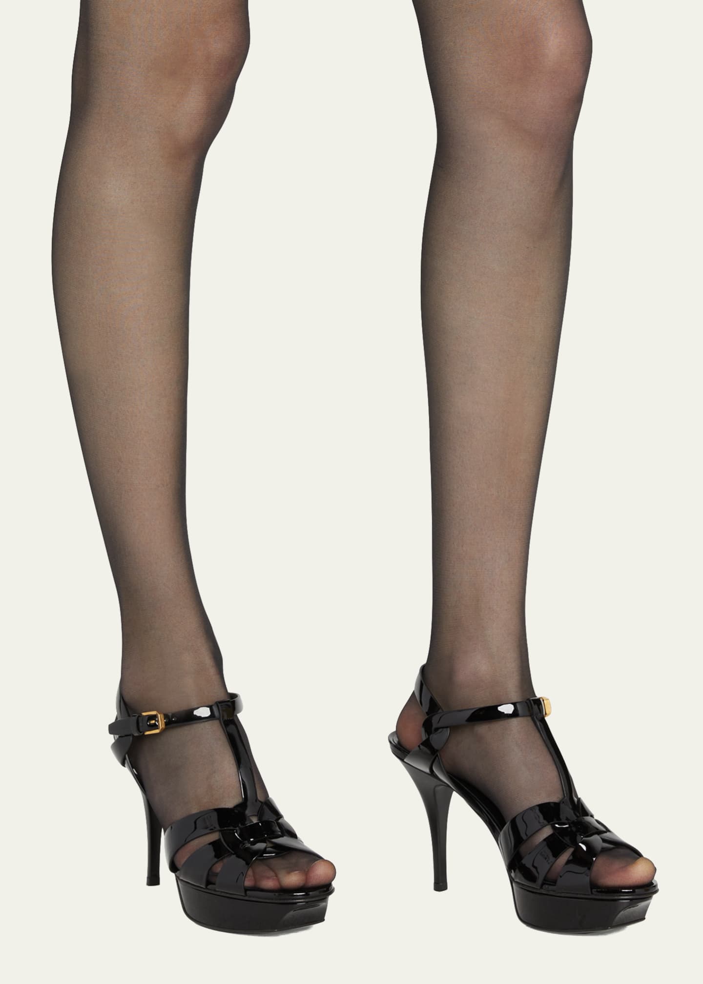 Saint Laurent Tribute Patent Sandals 4