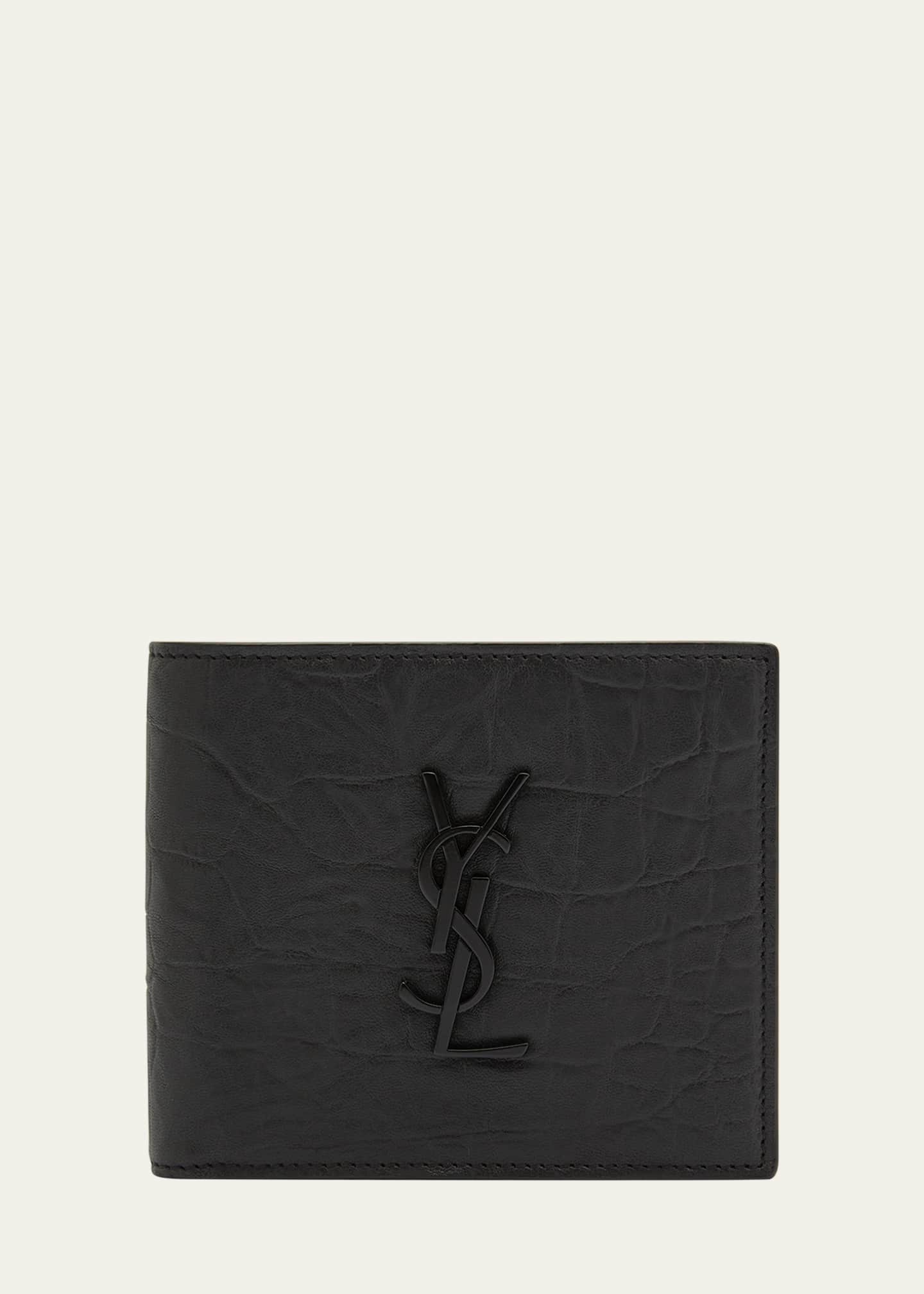 Saint Laurent Men's Tonal Monogram Leather Bifold Wallet Image 1 of 4