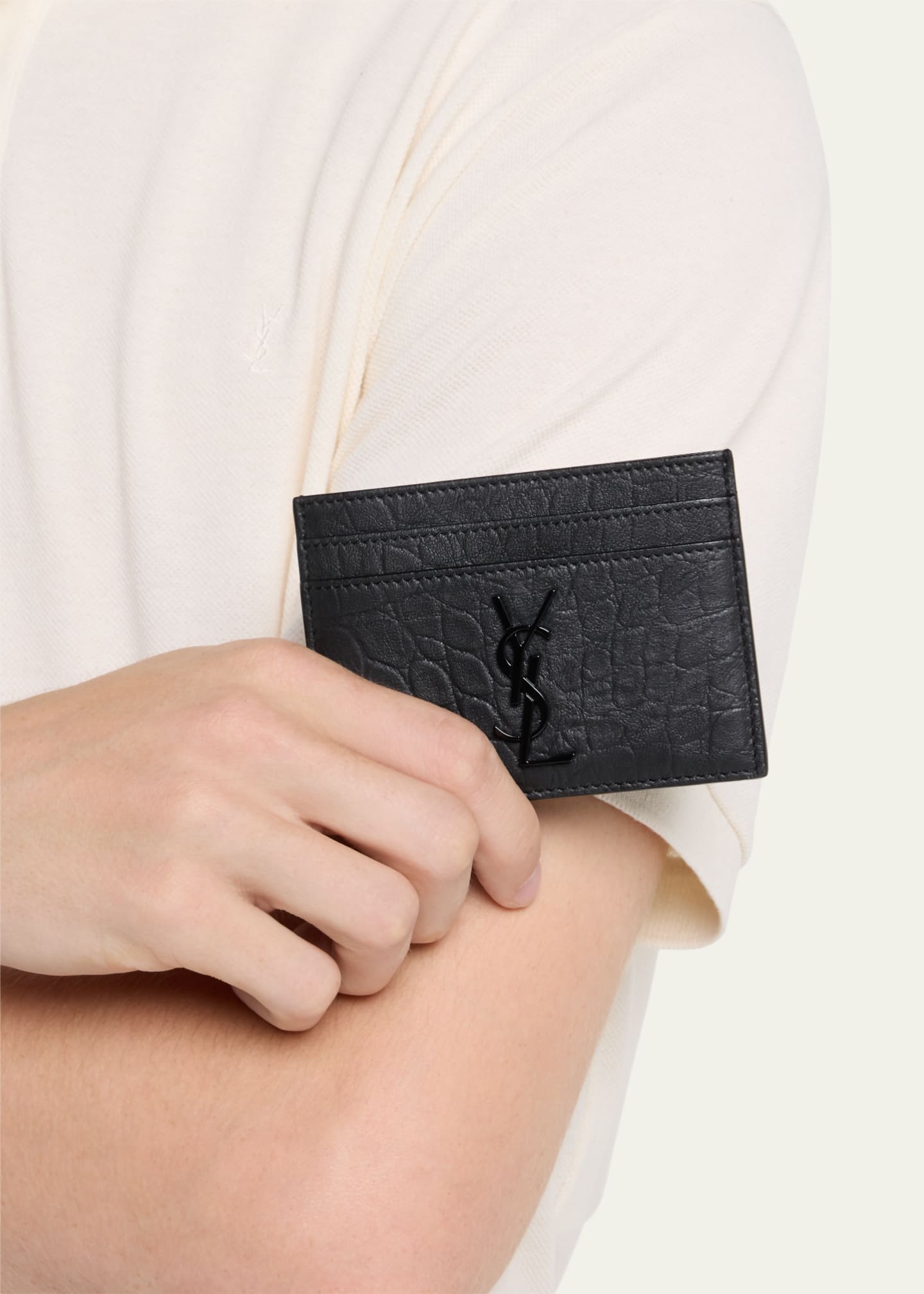 Ysl black new arrivals card case
