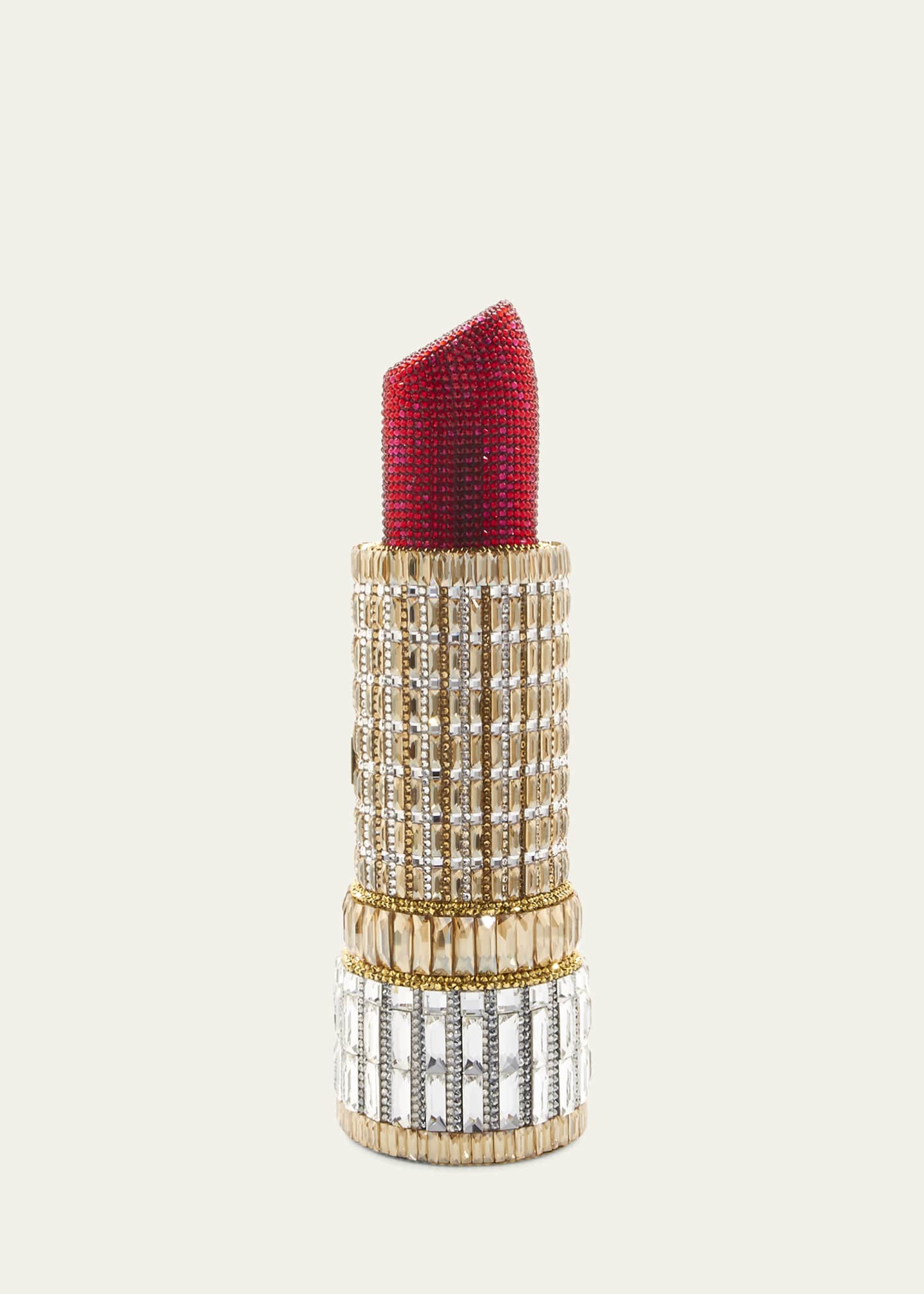 Judith Leiber Couture Seductress Crystal Lipstick Clutch Bag