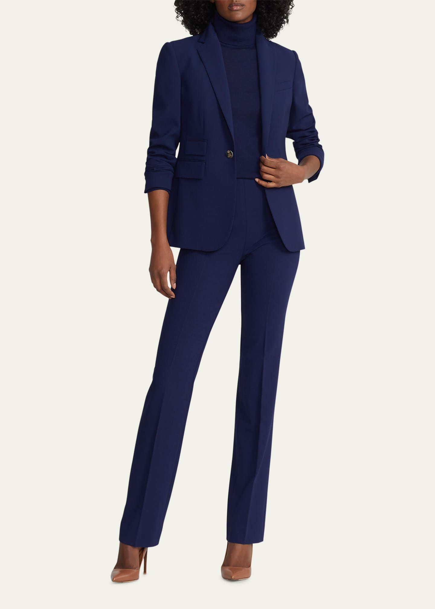 Ralph Lauren Collection Alandra Straight-Leg Wool Pants Image 2 of 5