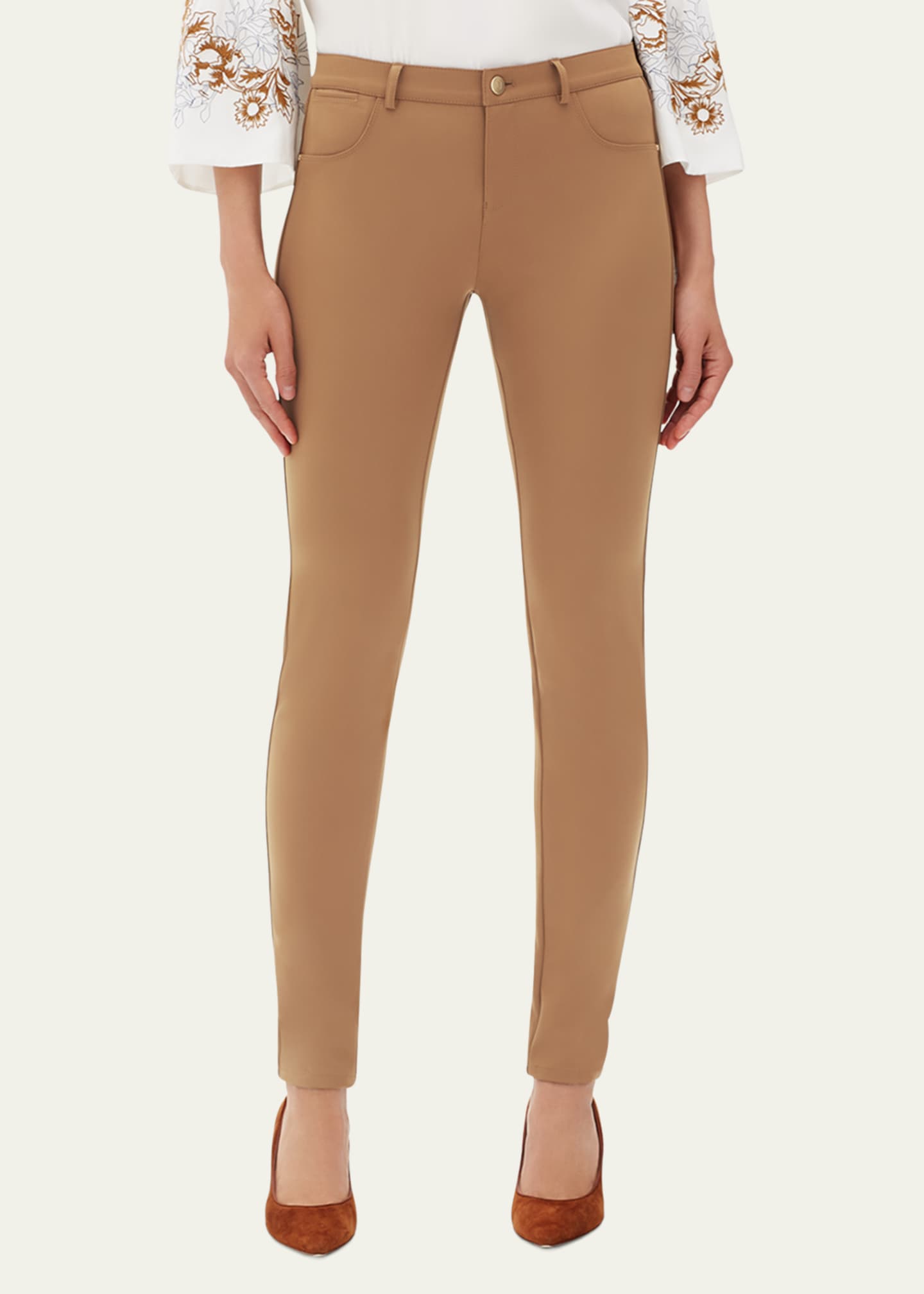 Lafayette 148 New York Mercer Acclaimed Stretch Mid-Rise Skinny Jeans Image 4 of 5