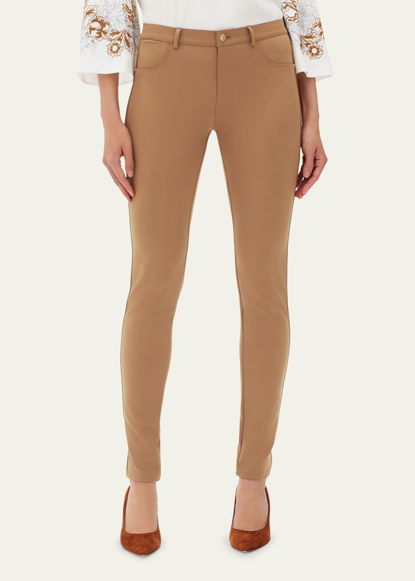 Lafayette 148 New York Mercer Acclaimed Stretch Mid-Rise Skinny Jeans Image 1 of 5