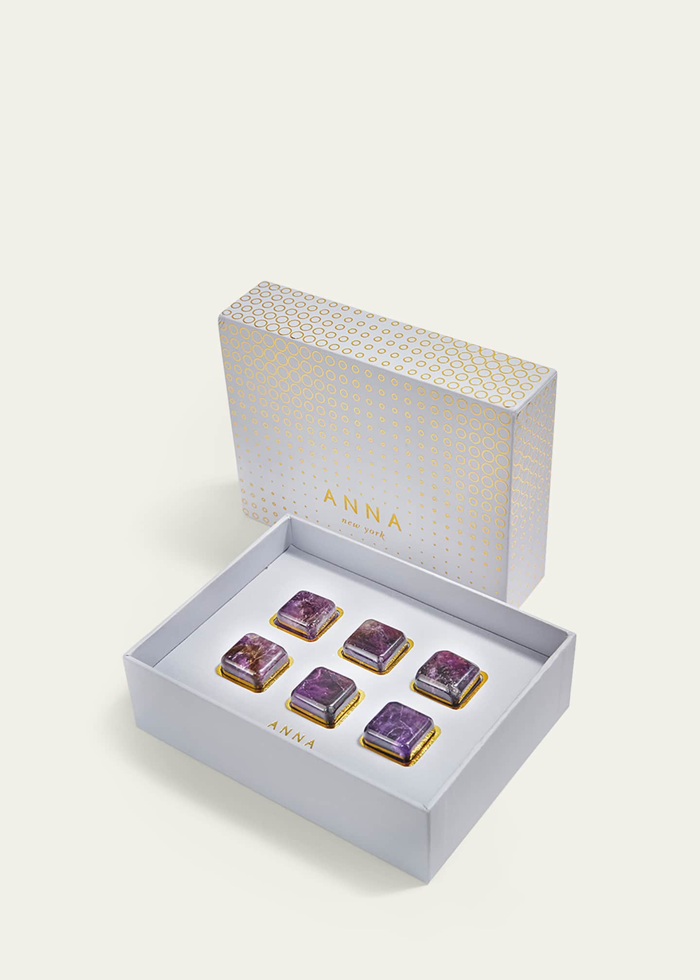 ANNA New York Amethyst Cubes, Set of 6 Image 2 of 2