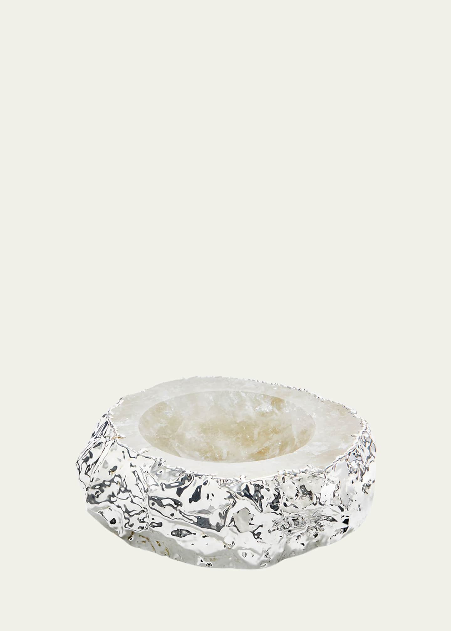 ANNA New York Silver Plated Crystal Bowl